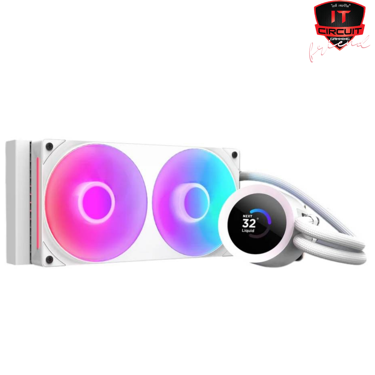 LIQUID COOLER (ชุดน้ำปิด) NZXT KRAKEN PLUS 240 RGB WHITE