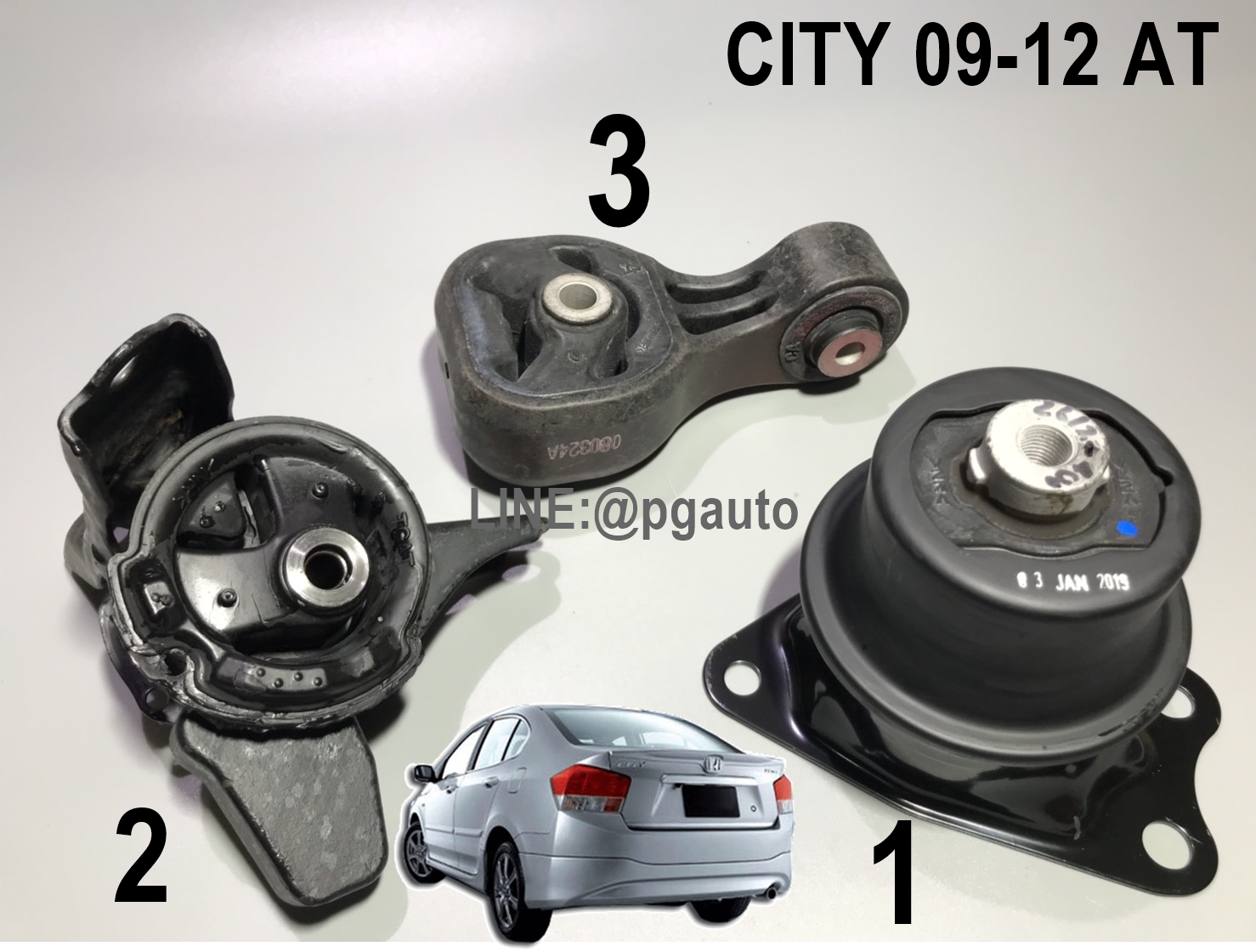 เซตสุดคุ้ม!!! ยางแท่นเครื่อง-แท่นเกียร์ ฮอนด้าซิตี้ HONDA CITY ปี 2009-2012 เกียร์ออโต้ (AT) (1ชุด = 3 ตัว) / ENGINE MOUNT (รับประกัน 1 เดือน), อะไหล่ฮอนด้า, อะไหล่ซิตี้, แท่นเครื่องซิตี้, แท่นเครื่องฮอนด้า, แท่นเครื่องฮอนด้า