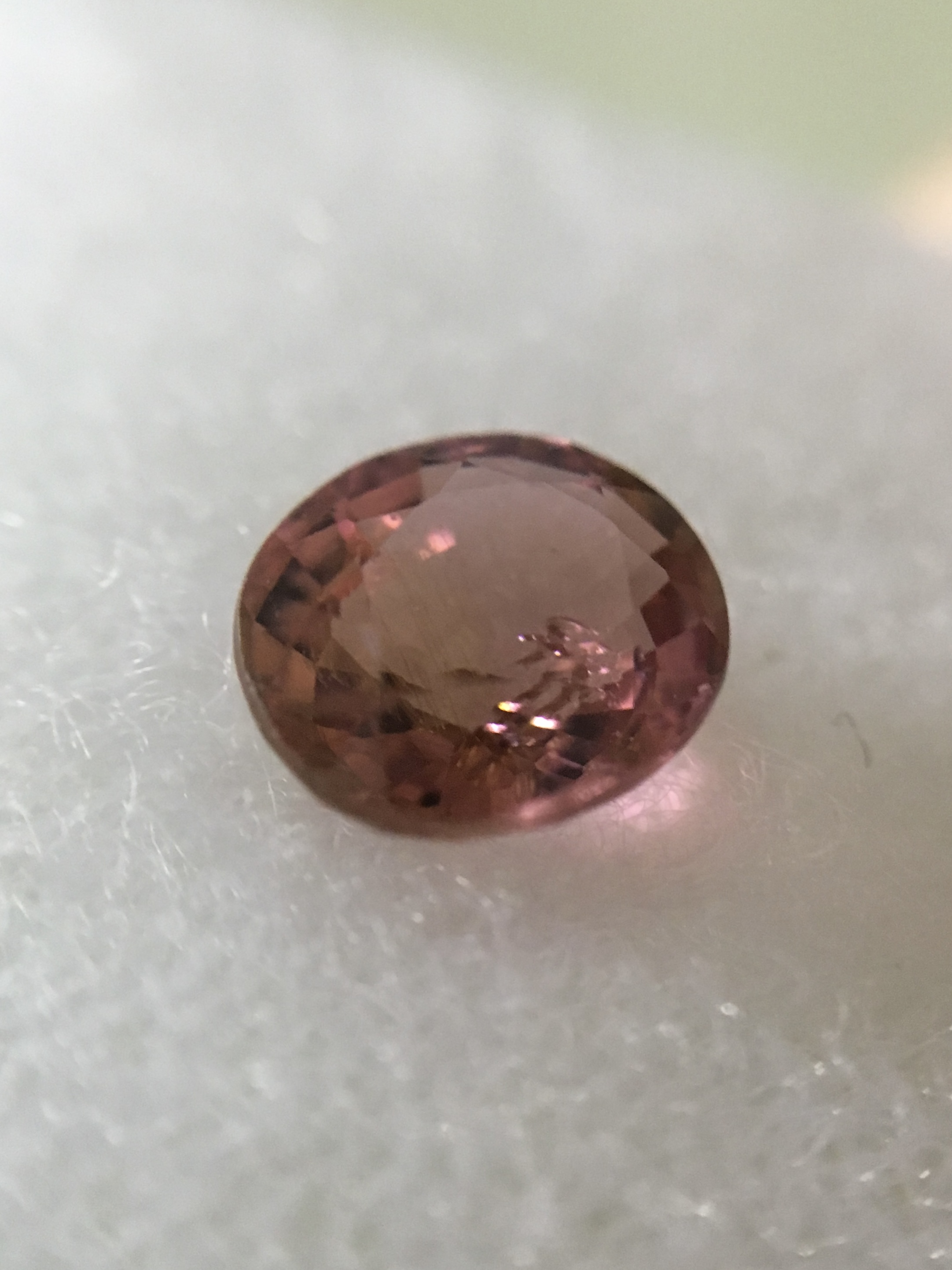 PINK TOURMALINE ทัวร์มาลีนแท้สีชมพู 0.95 กะรัต พลอยดิบ สีชมพูอมส้ม หวานน่ารักม๊าก