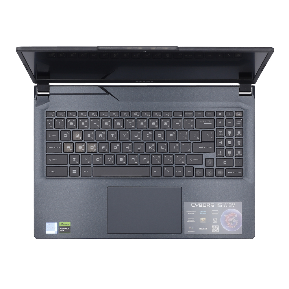 NOTEBOOK (โน้ตบุ๊ค) MSI CYBORG 15 A13VEK-874TH (TRANSLUCENT BLACK) SN241025B800Y