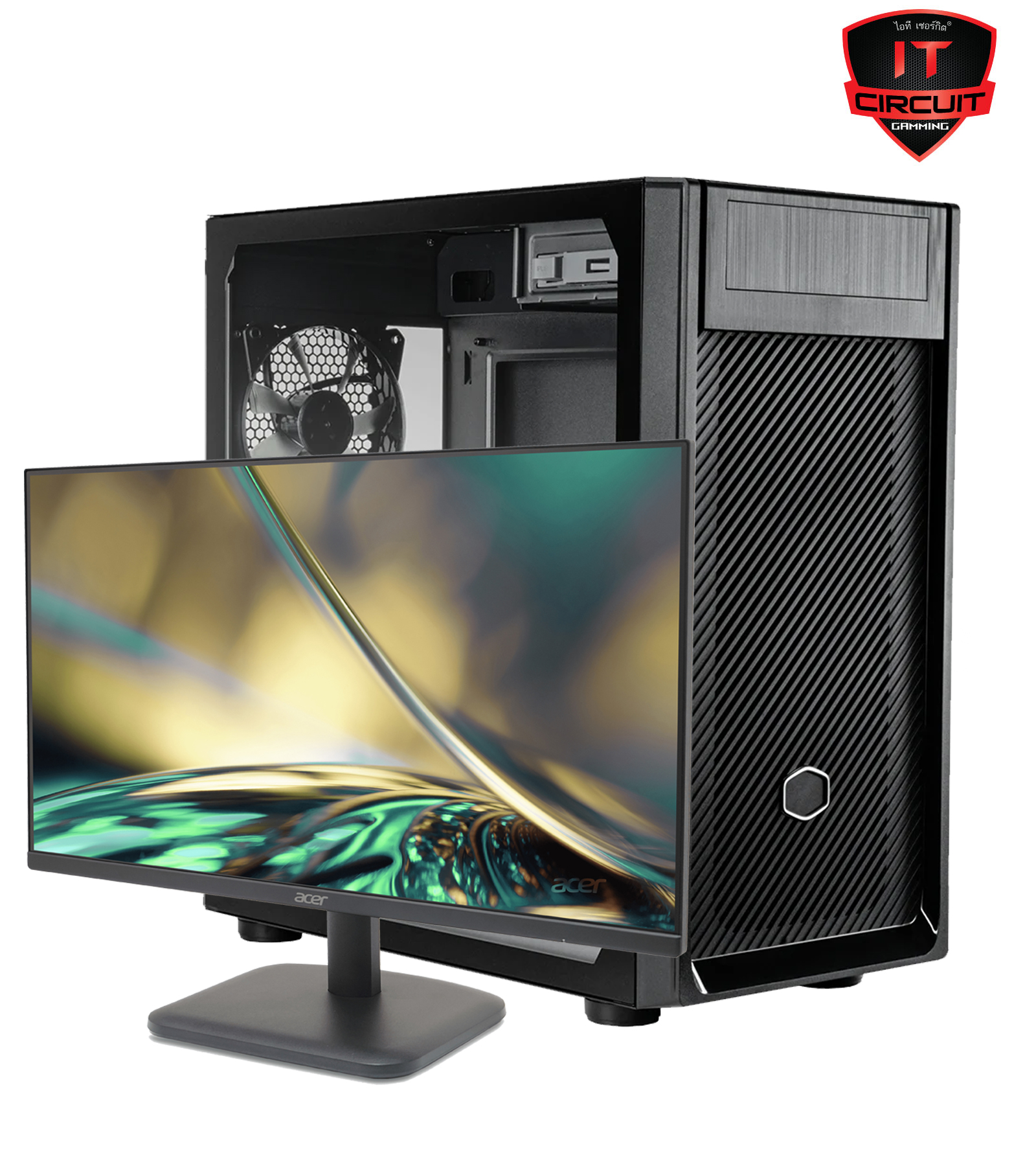 I3-13100 LGA 1700 /4C/8T/3Y / intel Fan Original / H610M Slots 2 /3Y / DDR4(3200) 8GB /LT / 500 GB SSD M.2 /5Y / (FULL) 600W /3Y / ELITE 300 TG /2Y / EK241YHbmix /3Y / NKM628 /1Y / MT-300 / AC600 /LT