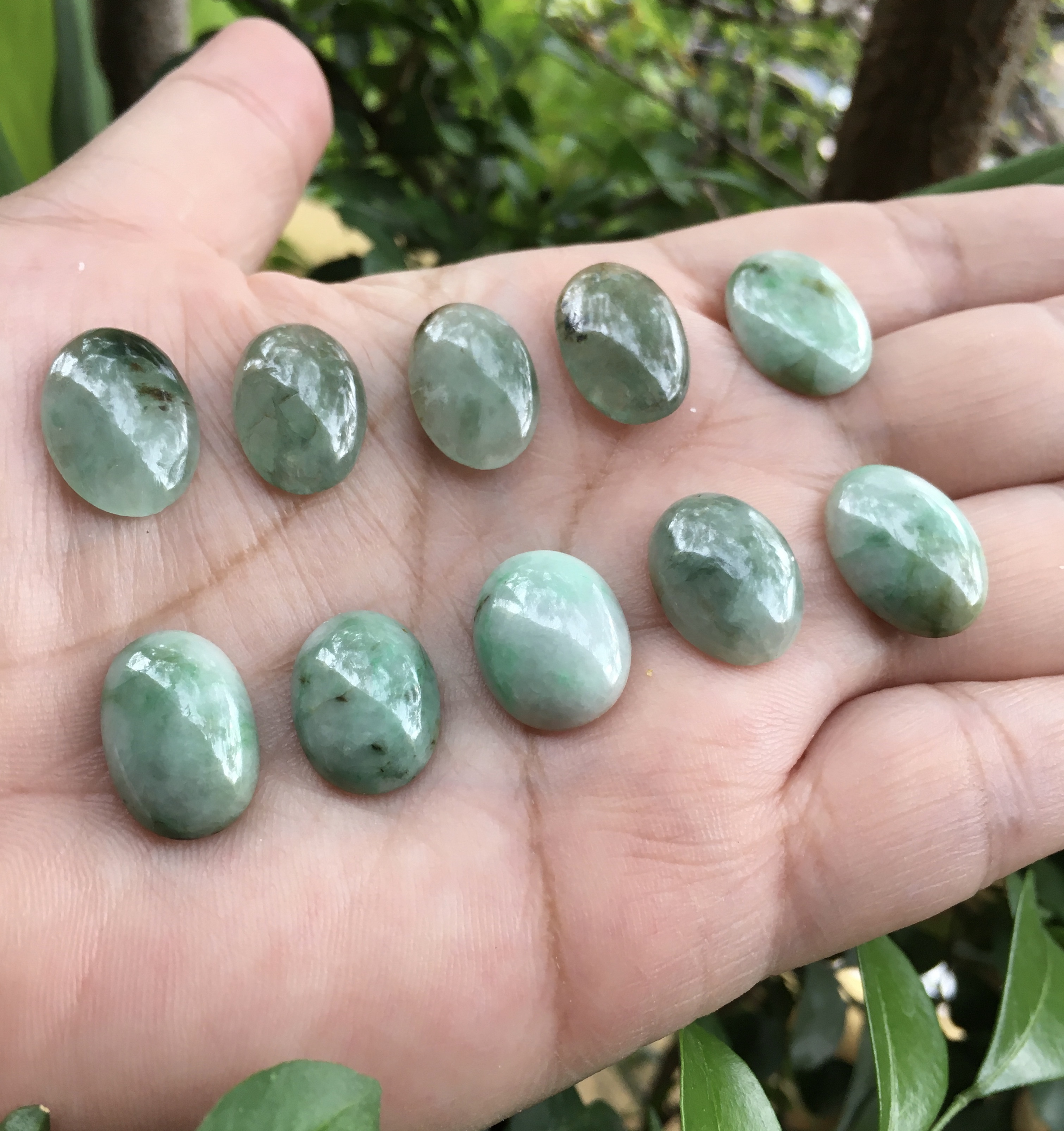 (เทๆ หยกแท้เม็ดใหญ่ 299 ทุกเม็ด) JADE หยกแท้ ธรรมชาติ คละสี คละไซส์ เหมาล็อตทำสร้อยข้อมือ สร้อยคอ ได้ สวย คลาสสิคค่ะ