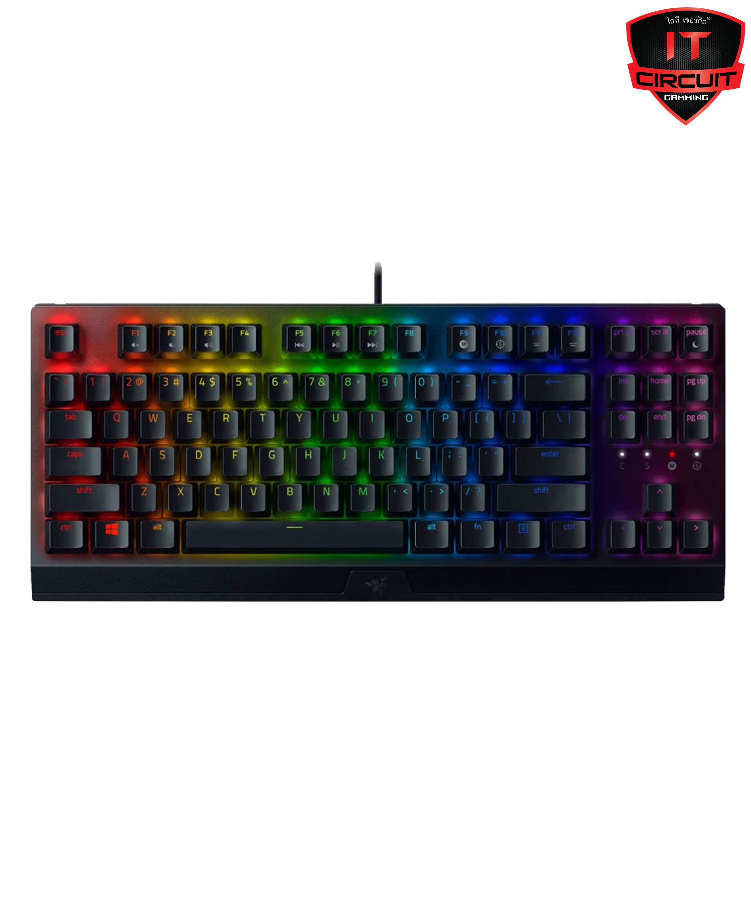KEYBOARD (คีย์บอร์ด) RAZER BLACKWIDOW V3 TENKEYLESS (RAZER GREEN SWITCH) (RGB) (EN/TH)