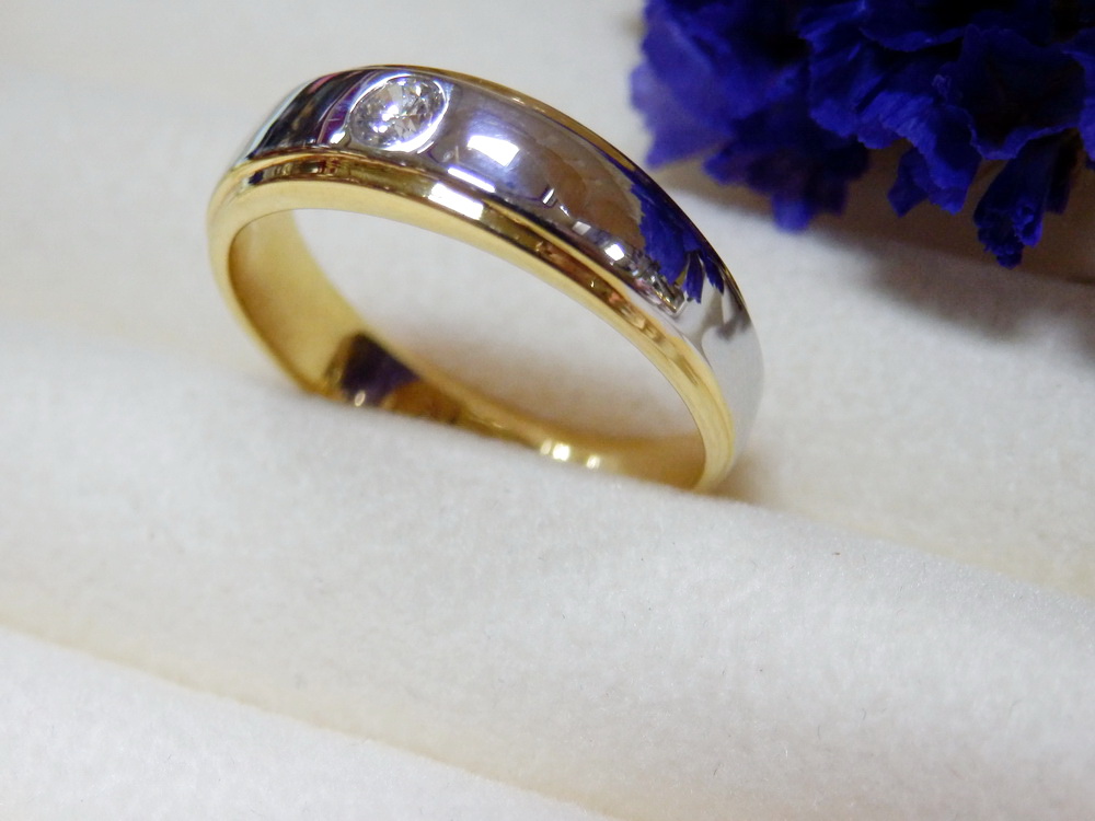 PP53010 แหวนเพชรแท้ 0.12 กะรัต แบบเรียบ คลาสสิค