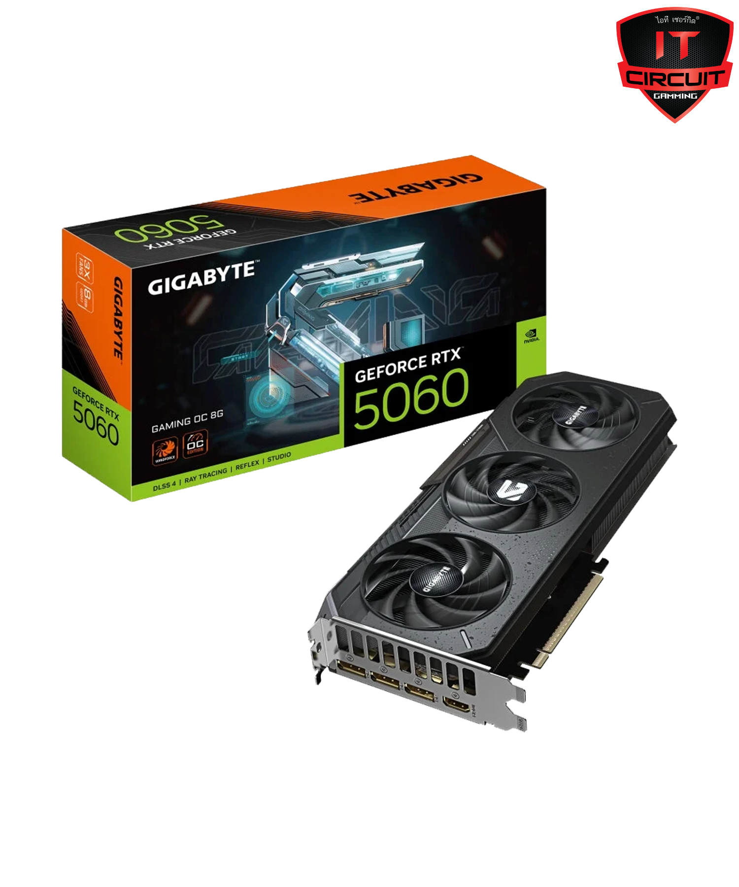 VGA (การ์ดจอ) GIGABYTE GEFORCE RTX 5060 GAMING OC - 8GB GDDR7 (REV. 1.0)