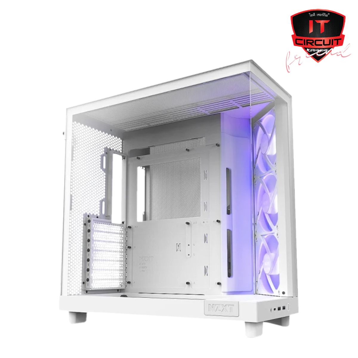 CASE (เคส) NZXT H6 FLOW RGB (MATTE WHITE) (ATX)