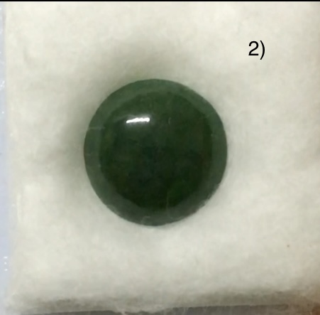 หยกแท้ หยกพม่าธรรมชาติ ทรงกลม 2.17 กะรัต และ 3.33 กะรัต เนื้อดีสีสวยจ้า