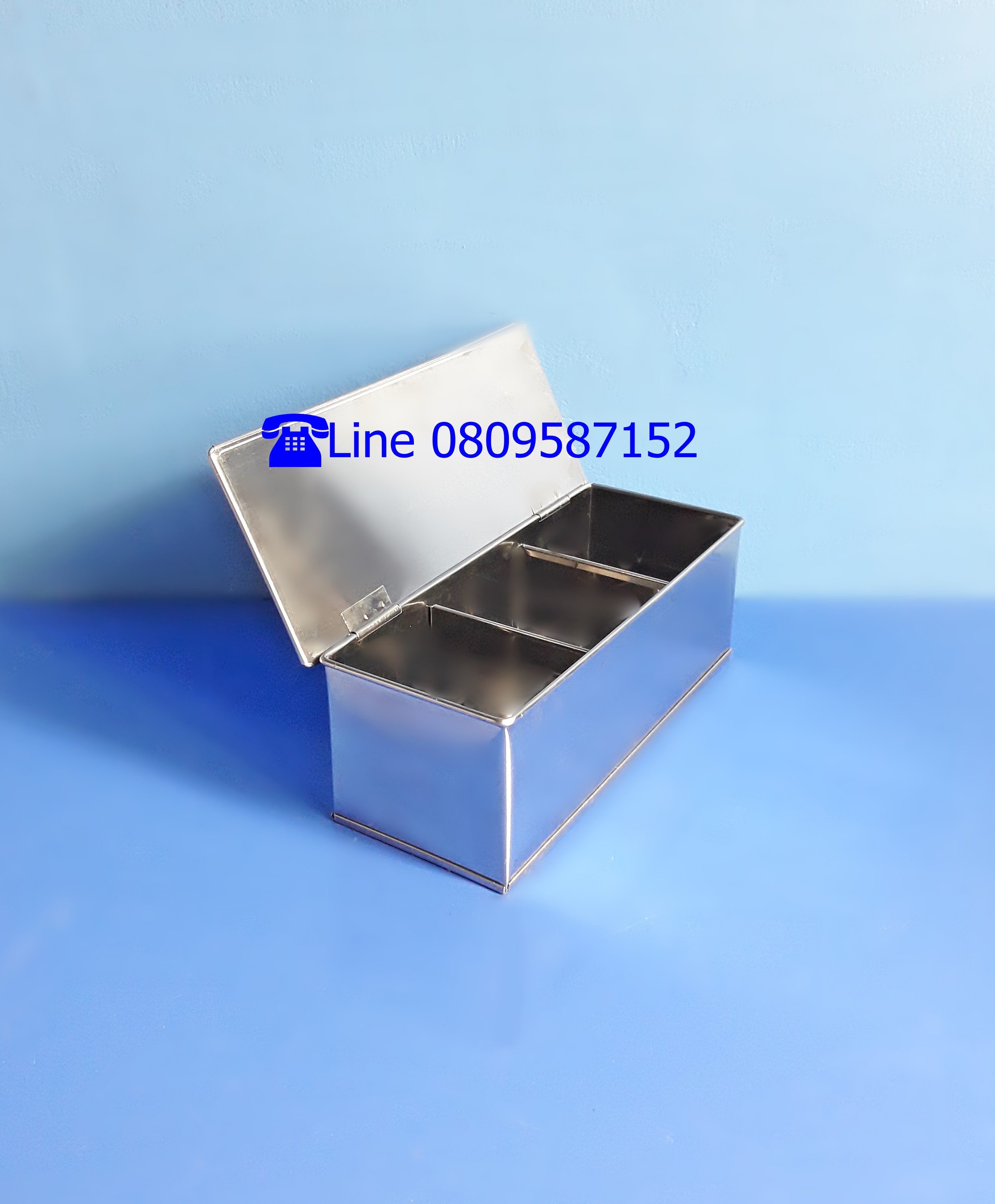 กล่องเครื่องปรุง 3 ช่อง-สแตนเลส