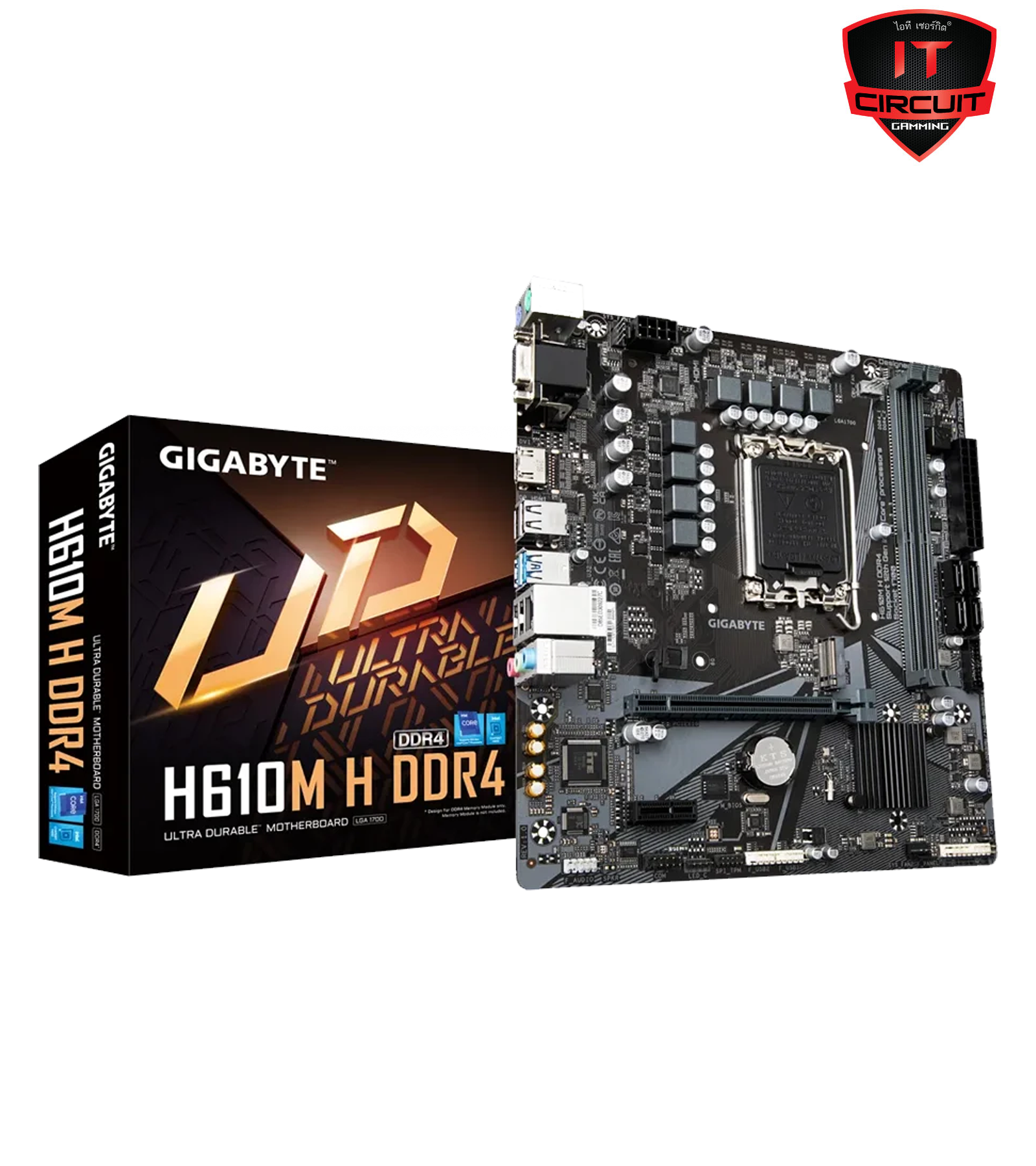 MAINBOARD (เมนบอร์ด) GIGABYTE H610M H DDR4 (REV. 1.0) (SOCKET LGA 1700) (MICRO-ATX)