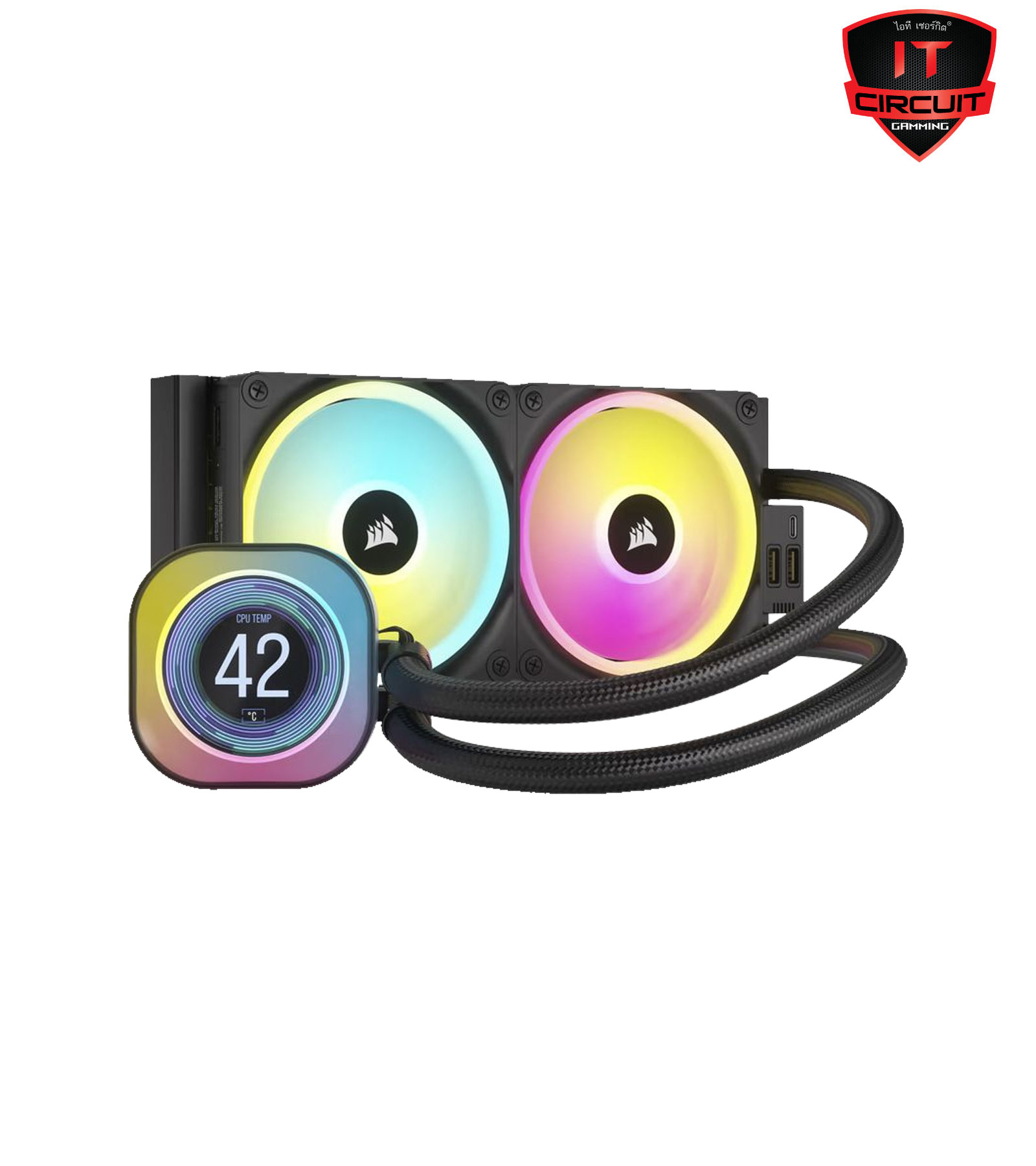 LIQUID COOLING (ชุดน้ำปิด) CORSAIR iCUE LINK H100i LCD 240MM