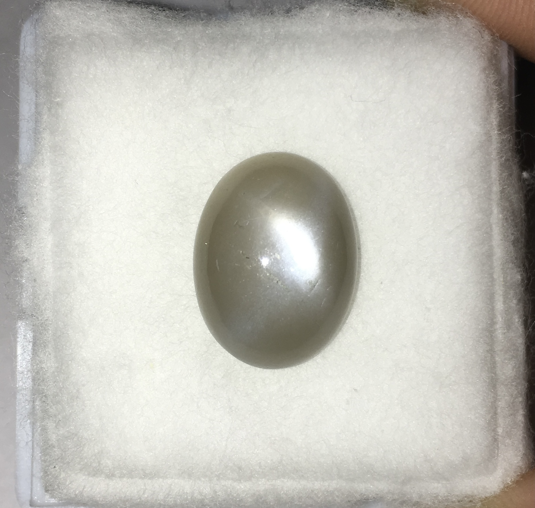 GRAY MOONSTONE มูนสโตนแท้ สีเทา 8.89 กะรัต โทนสีสวยสว่างกำลังดี ปุยชัด น่ารักมากค่ะ