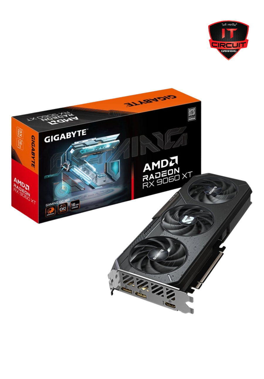 VGA (การ์ดจอ) GIGABYTE RADEON RX 9060XT GAMING OC - 16GB GDDR6 SN151025B400Y