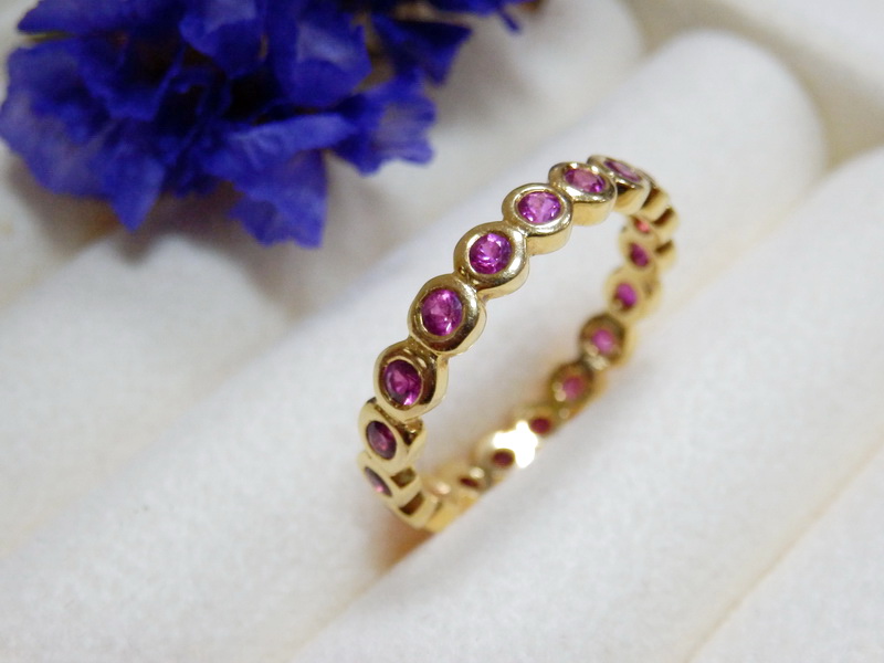 PP5306 แหวนทับทิมรอบนิ้ว ใส่สวยเสริมราศี พลอยแท้สวยทุกเม็ด