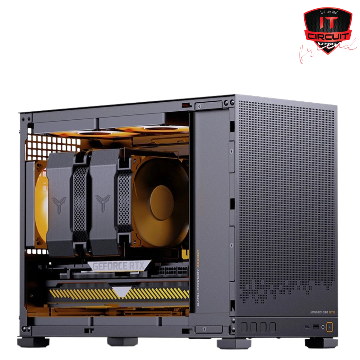 CASE (เคส) JONSBO D32 STD BLACK / 4 FAN (mATX)