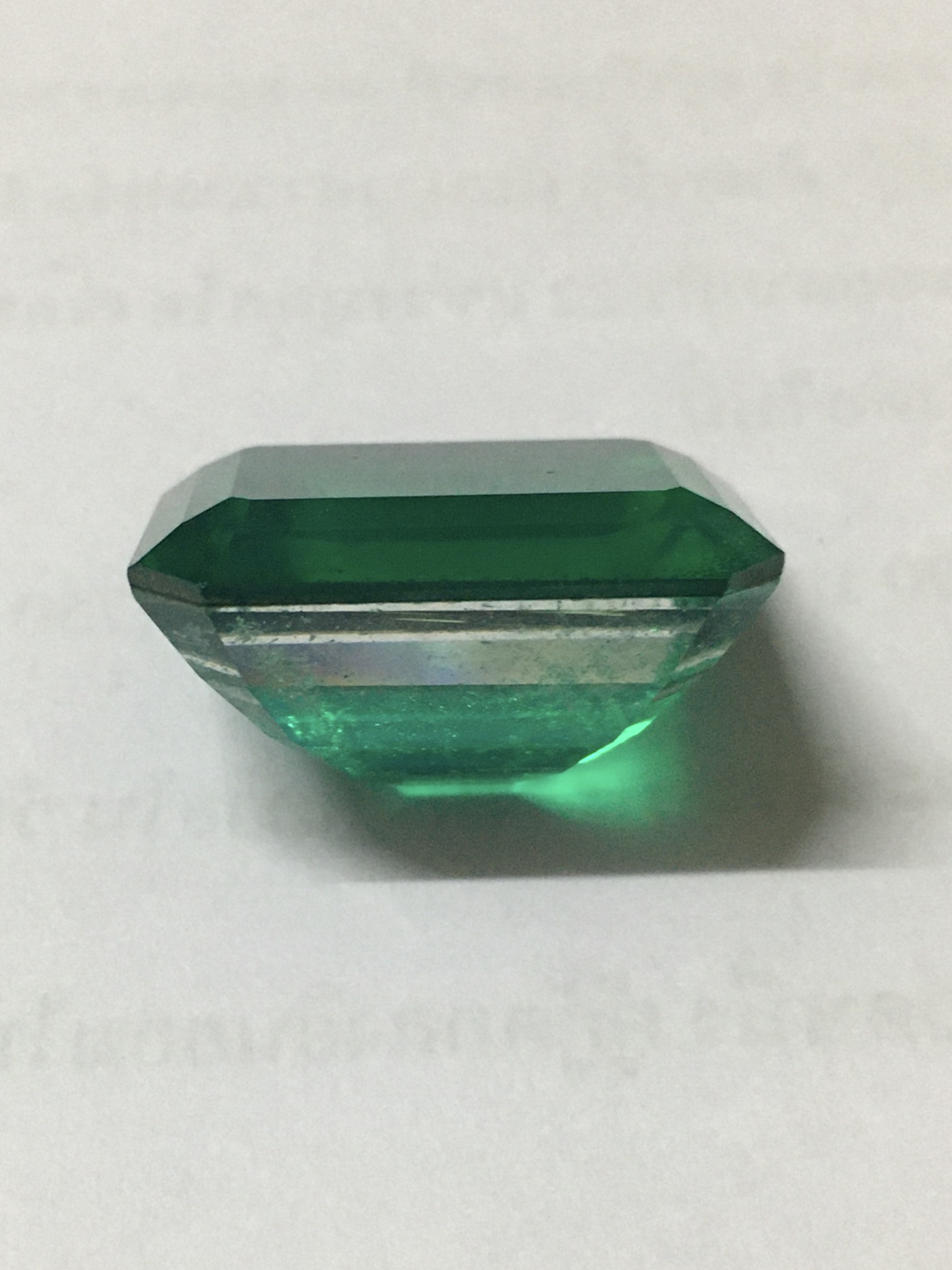 (เริ่มต้น1390 ) มรกต โคลนนิ่ง 2.9 กะรัต เจียรเหลี่ยมมรกต สวยเหมือนของแท้ แม้กระทั่งตำหนิจ้า