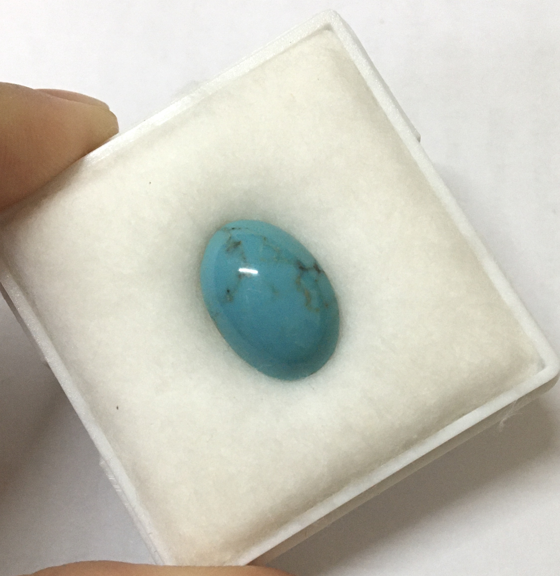 (ลดพิเศษ ทุกเทศกาล) เทอคอยซ์ แท้ 7 กะรัต สีฟ้าพาสเทล สวยหวาน มีลายตามธรรมชาติ ไม่พอใจยินดีคืนเงิน