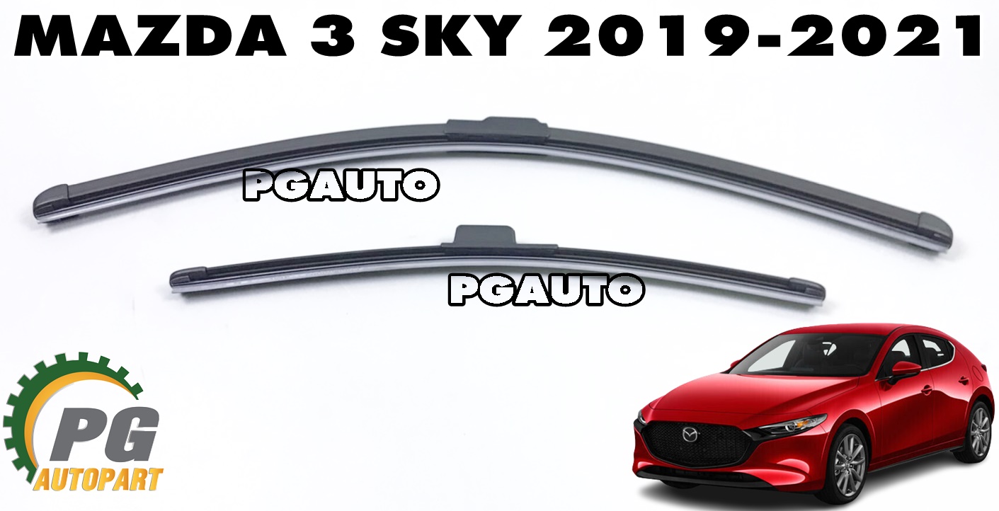 ใบปัดน้ำฝน LH-RH MAZDA 3 SKYACTIV ปี 2019-2021 (1 คู่) แท้ / รูปจริง