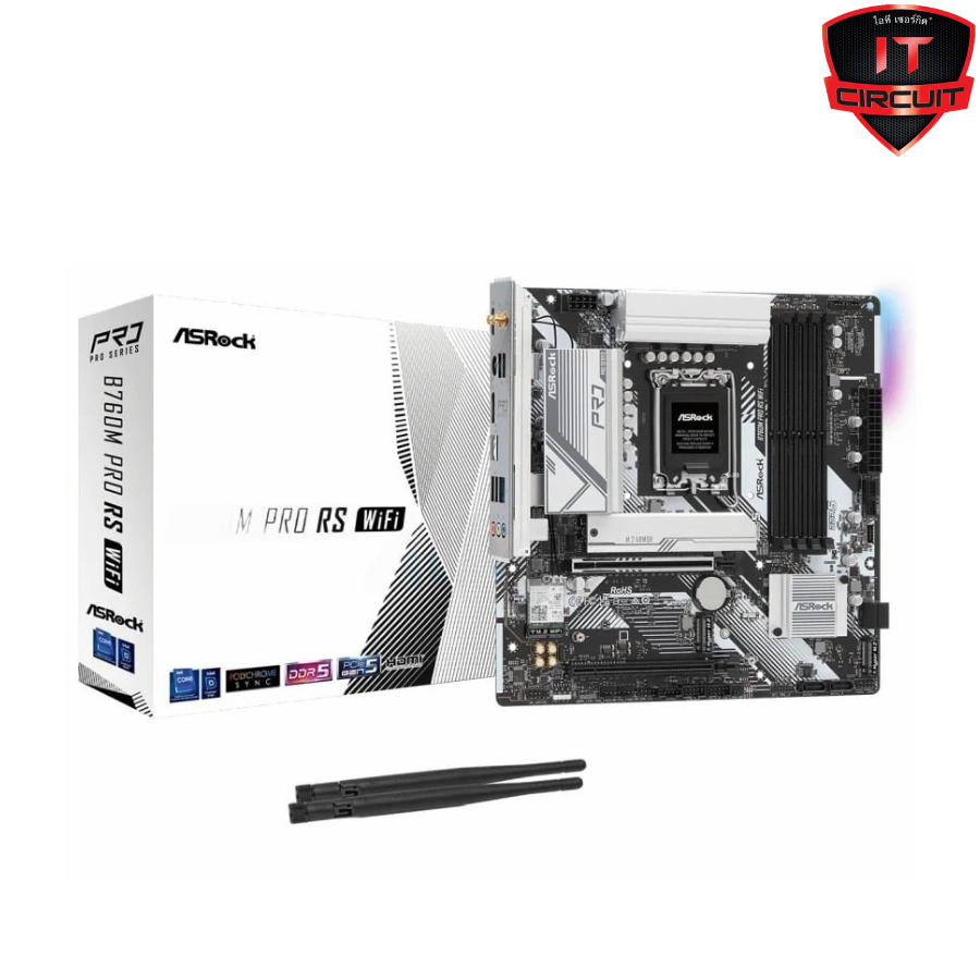 MAINBOARD (เมนบอร์ด) (1700) ASROCK B760M PRO RS WIFI DDR5 SN24925T110H
