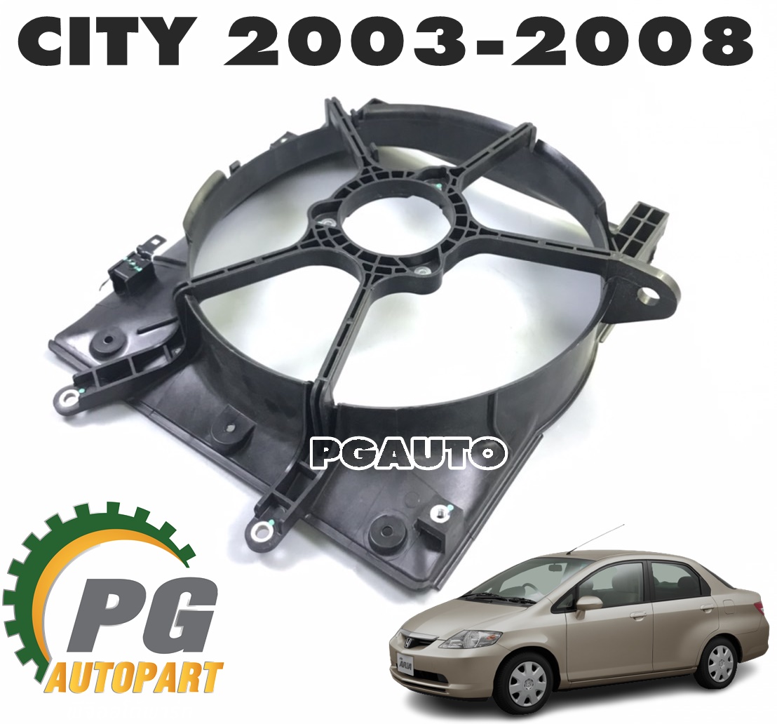 บังลมหม้อน้ำ(พลาสติก) HONDA CITY ปี 2003-2008 1.5 L (1 ชิ้น) แท้ / รูปจริง