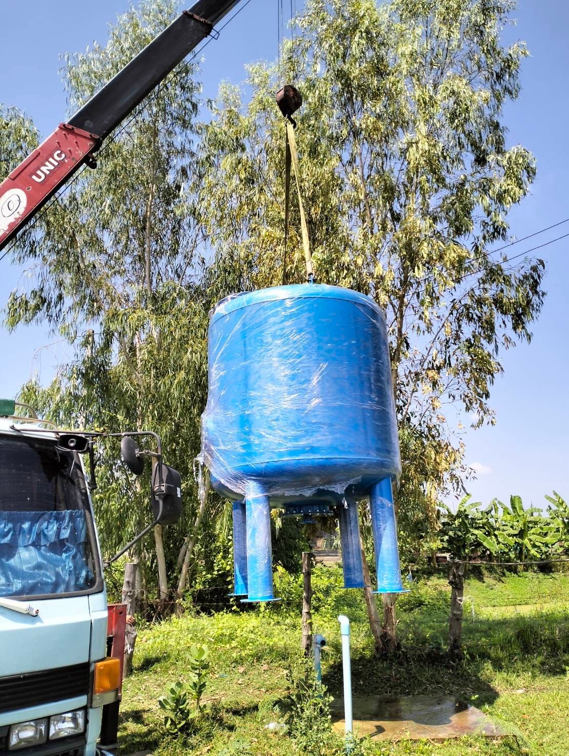 ถังกรองเหล็ก48นิ้ว120cm x 150cm x 6 mm