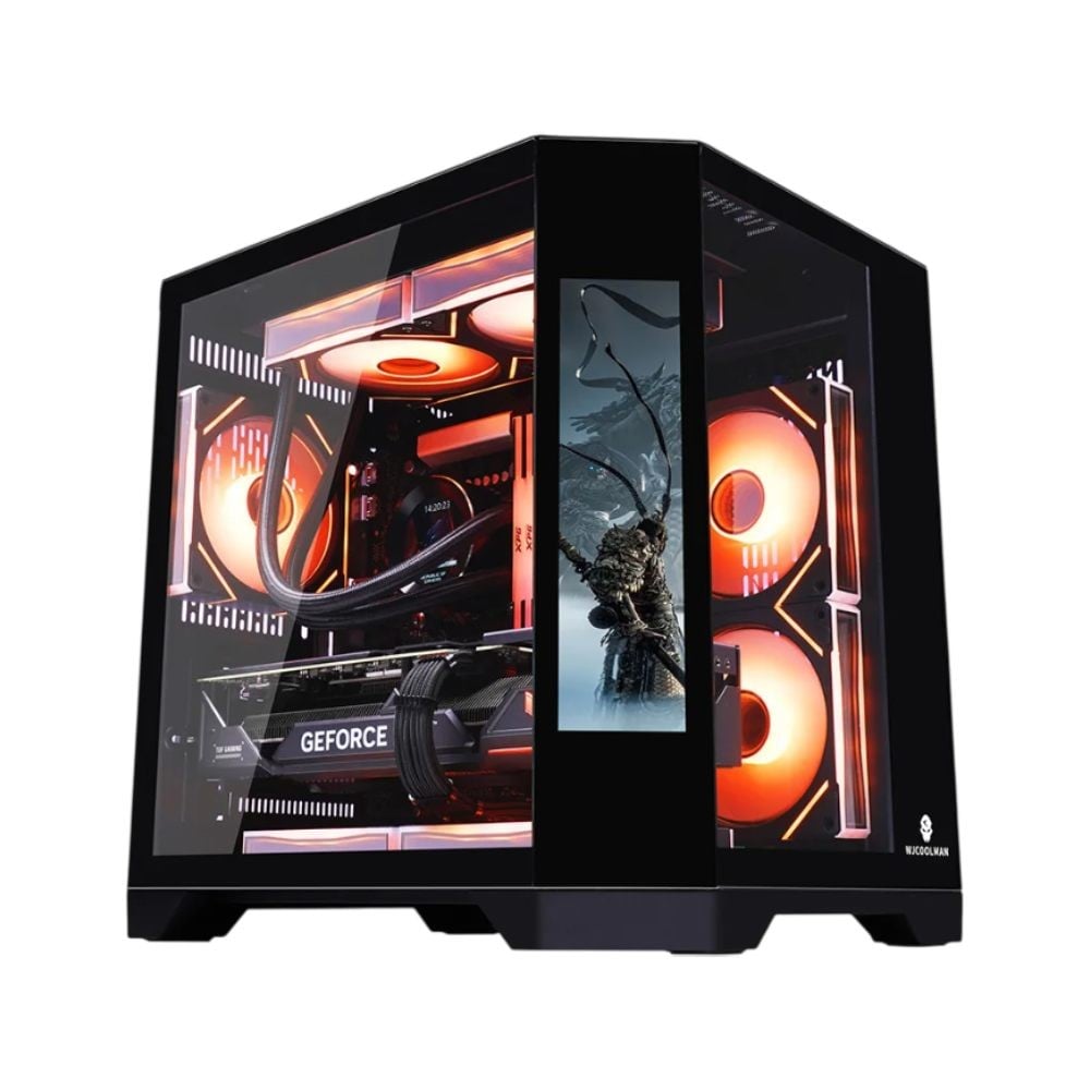 CASE (เคส) WJCOOLMAN DREAMER LCD MiniMATX/ITX PANORAMA TEMPERED GAMING (BLACK) SN241025B721Y