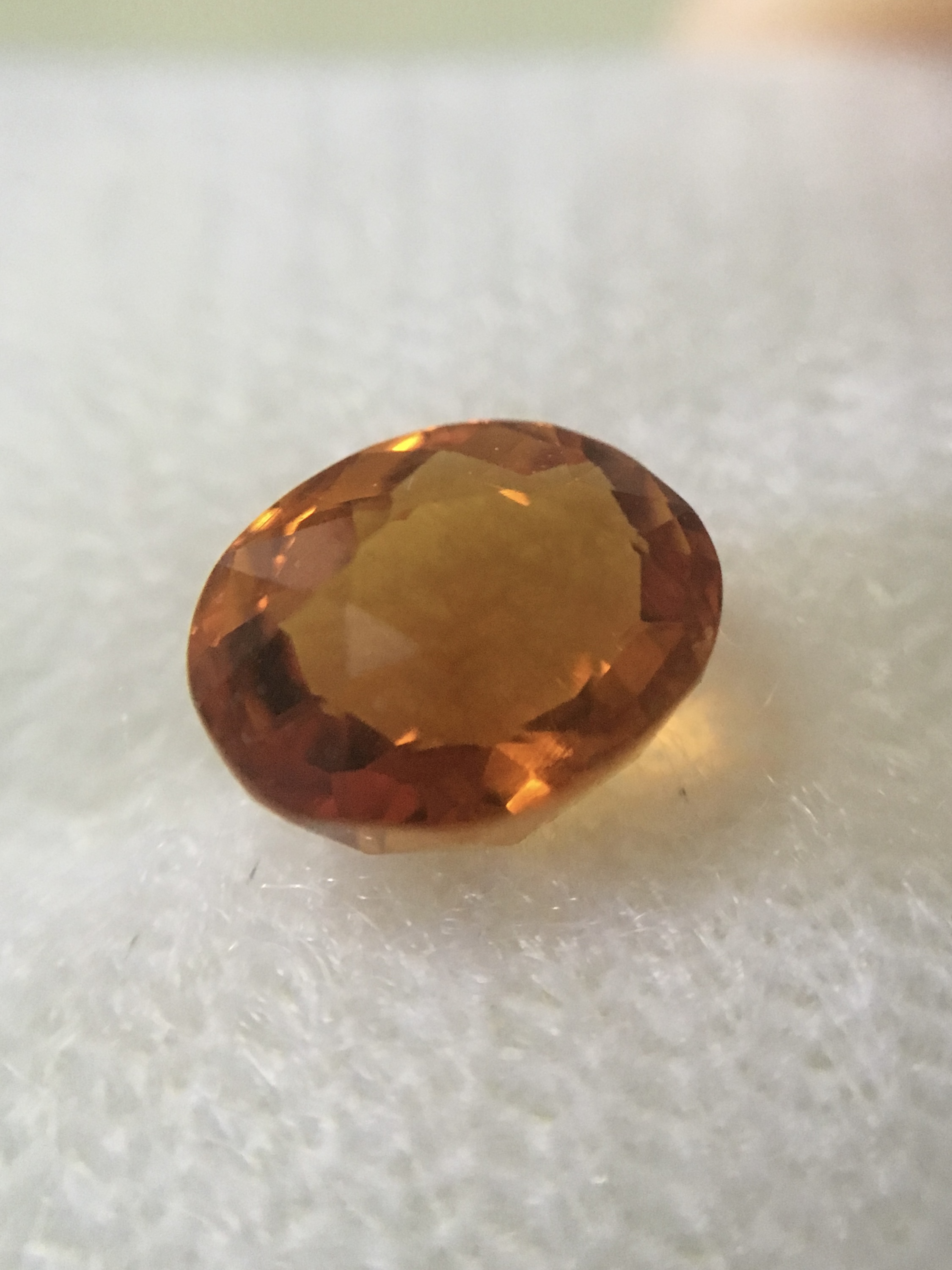 CITRINE ซิทริน แท้ 1.4 กะรัต พลอยดิบเนื้อดี สีท็อป ไฟดีมากค่ะ