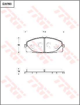 ผ้าเบรค TRW Toyota - COMMUTER D4D KDH222 3.0D ปี 05+ (หน้า)