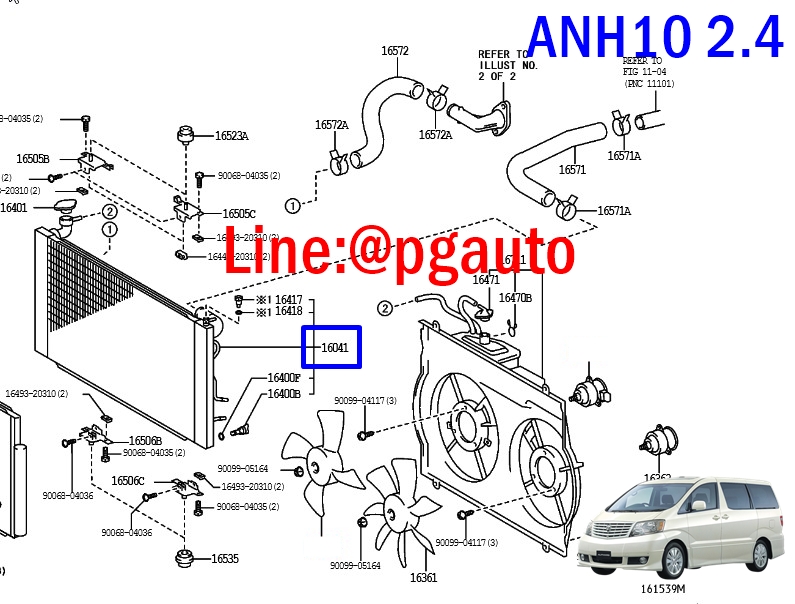 หม้อน้ำ โตโยต้า อัลพาส ปี 04-07 TOYOTA ALPHARD (ANH10) ปี 2004-2007 เครื่อง 2.4 2AZ **อลูมิเนียมทั้งลูก อัลพาส,โตโยต้า,อะไหล่อัลพาส ราคาถูก,อะไหล่รถยนต์