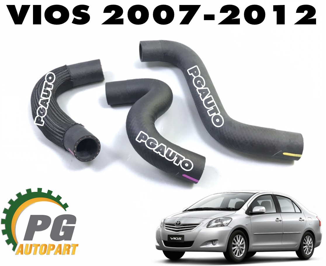 ชุดเปลี่ยนท่อยางหม้อน้ำ TOYOTA VIOS (NCP91-93) ปี 2007-2012 (1ชุด = 3 ชิ้น) แท้ / รูปจริง