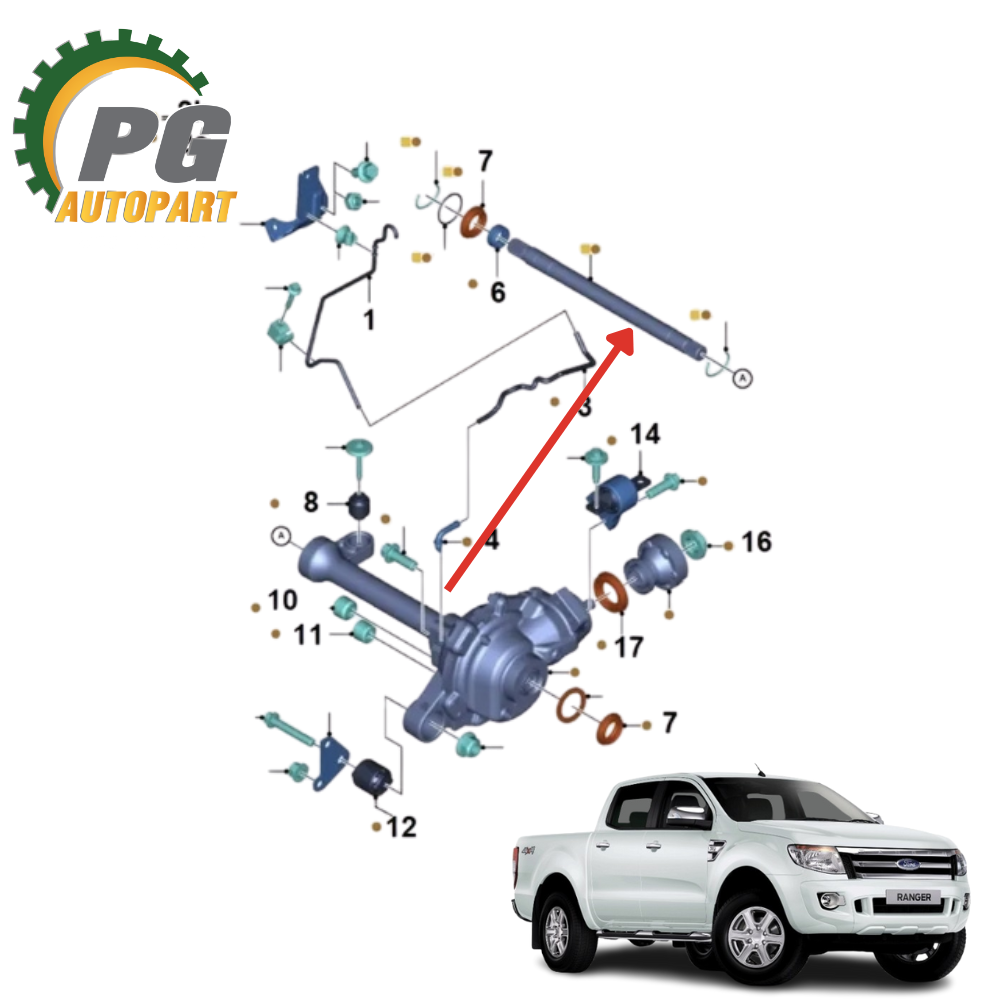 แกนต่อเพลาขับหน้า FORD RANGER T6 ปี 2012-2014 (1 ชิ้น) แท้ / รูปจริง