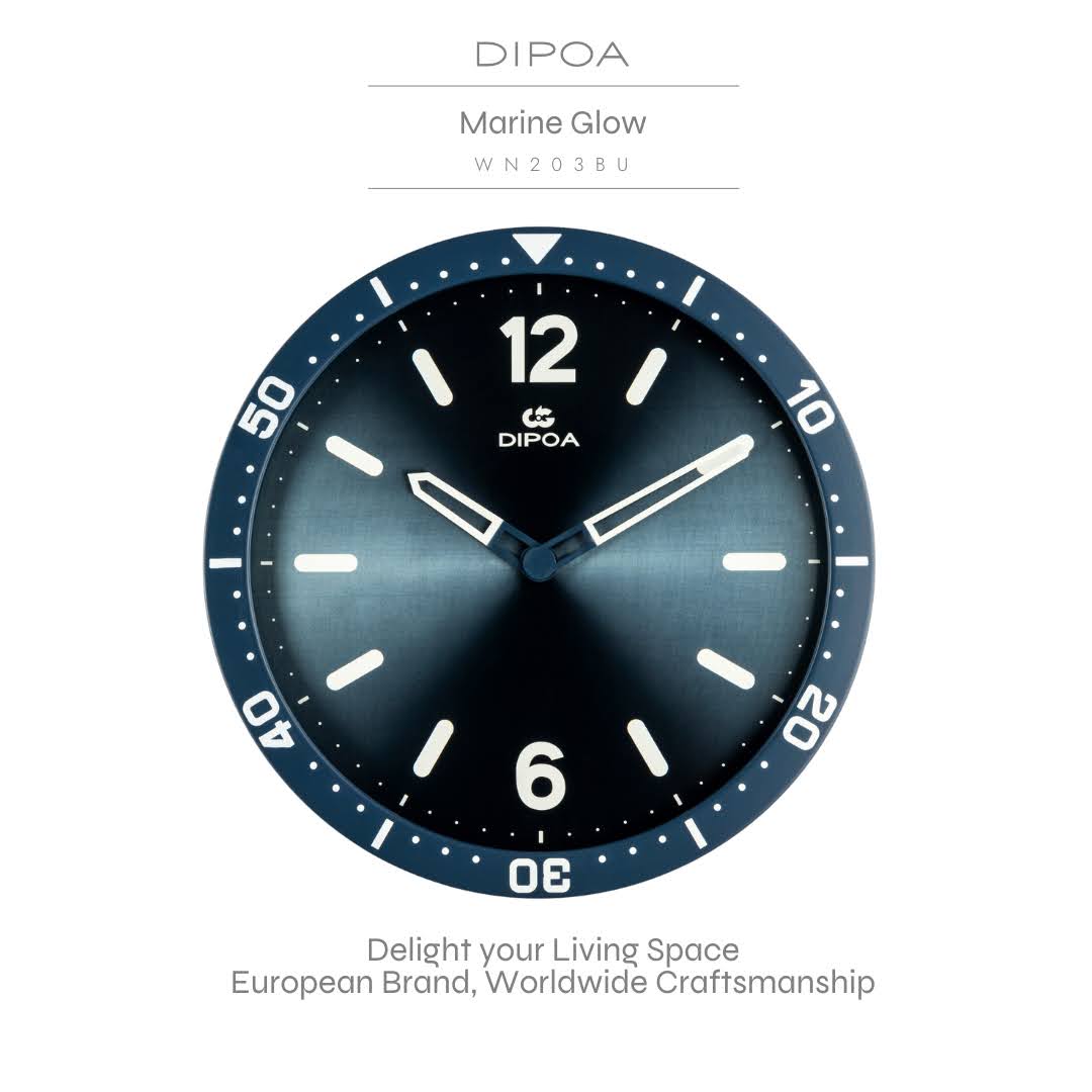 นาฬิกาแขวนผนัง นาฬิกาติดผนัง DIPOA รุ่นWN203BU