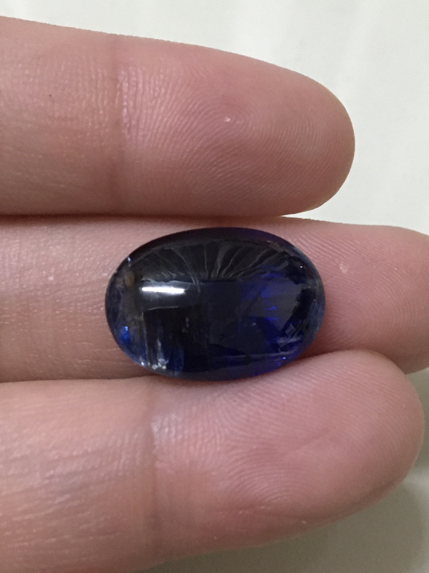 (ลดพิเศษทุกเทศกาล)ไคยาไนต์ แท้ 12 กะรัต สีน้ำเงินสด เม็ดโต สวยมีเสน่ห์ ไม่พอใจยินดีคืนเงิน