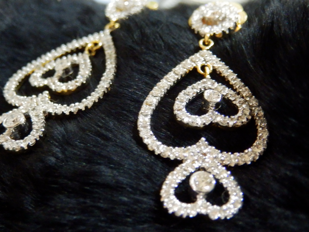 PD047 ต่างหูระย้าเพชรแท้ 1.49 กะรัต ดีไซน์สวยหวาน เตหะรานมากค่ะ