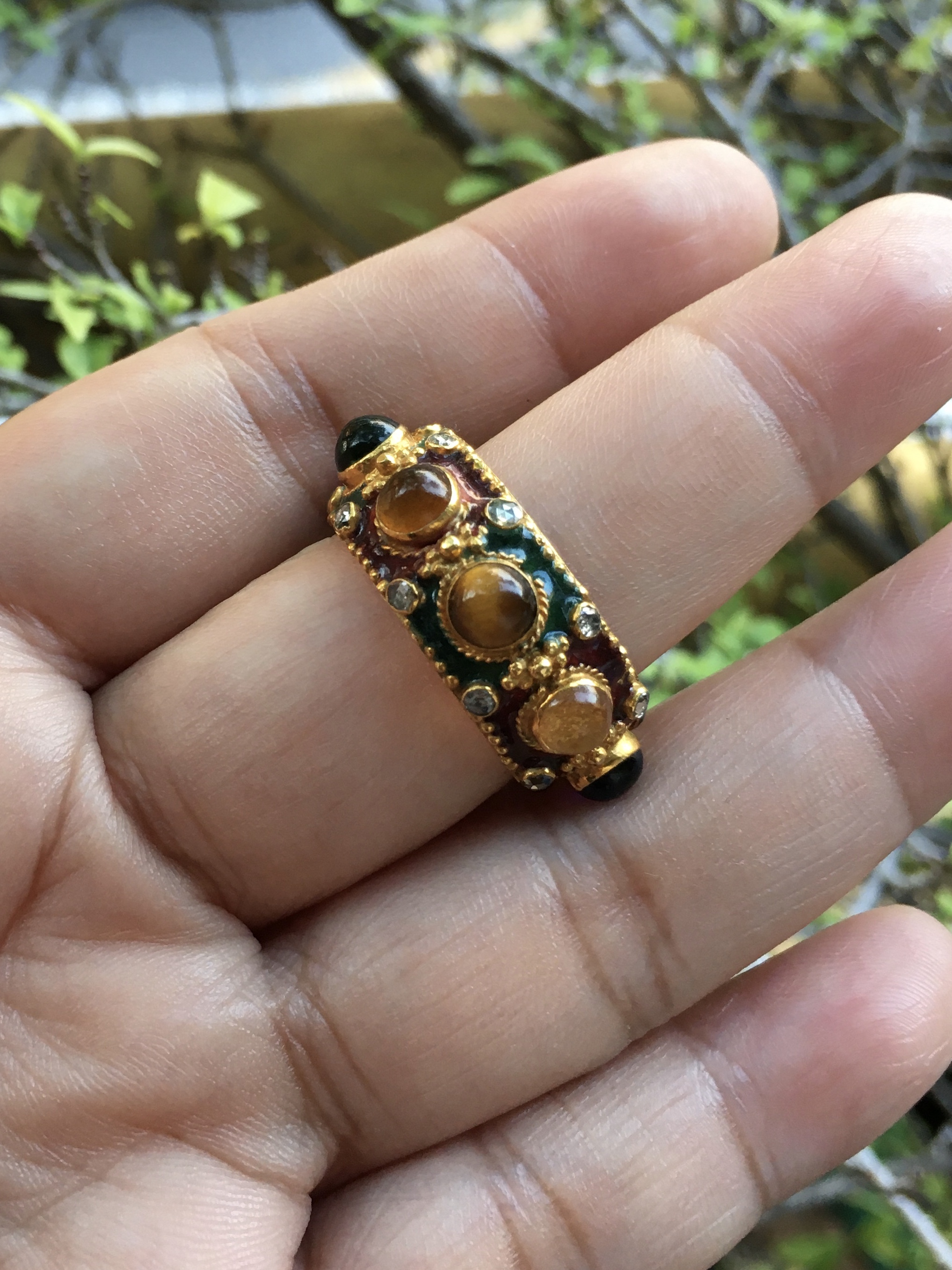 (มือสอง) แหวนพิรอด ทองเพชรแท้ 0.45 กะรัต งานโบราณ สวย ขลัง มีเสน่ห์มากค่ะ