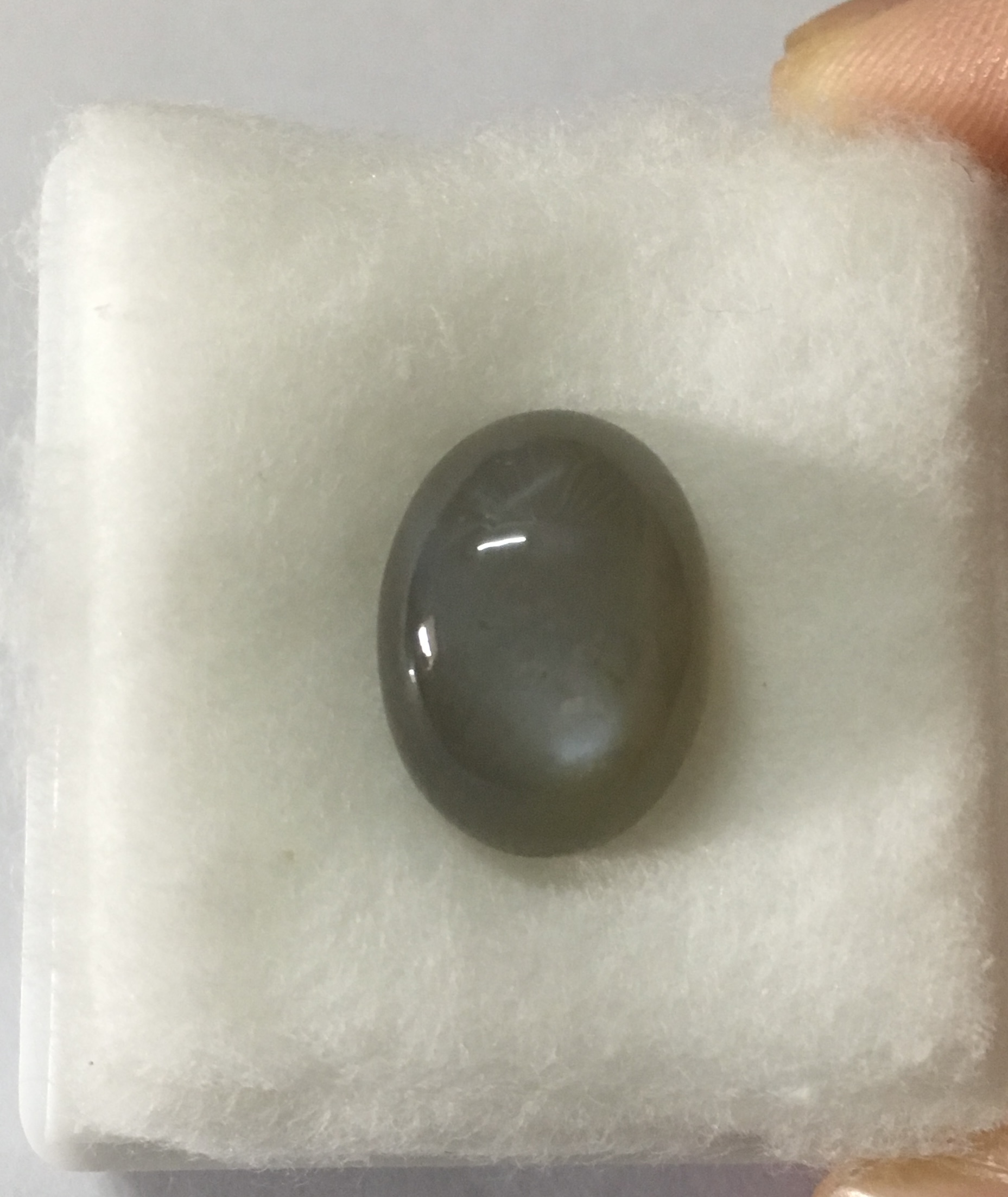 GRAY MOONSTONE มูนสโตนแท้ สีเทา 8.89 กะรัต โทนสีสวยสว่างกำลังดี ปุยชัด น่ารักมากค่ะ