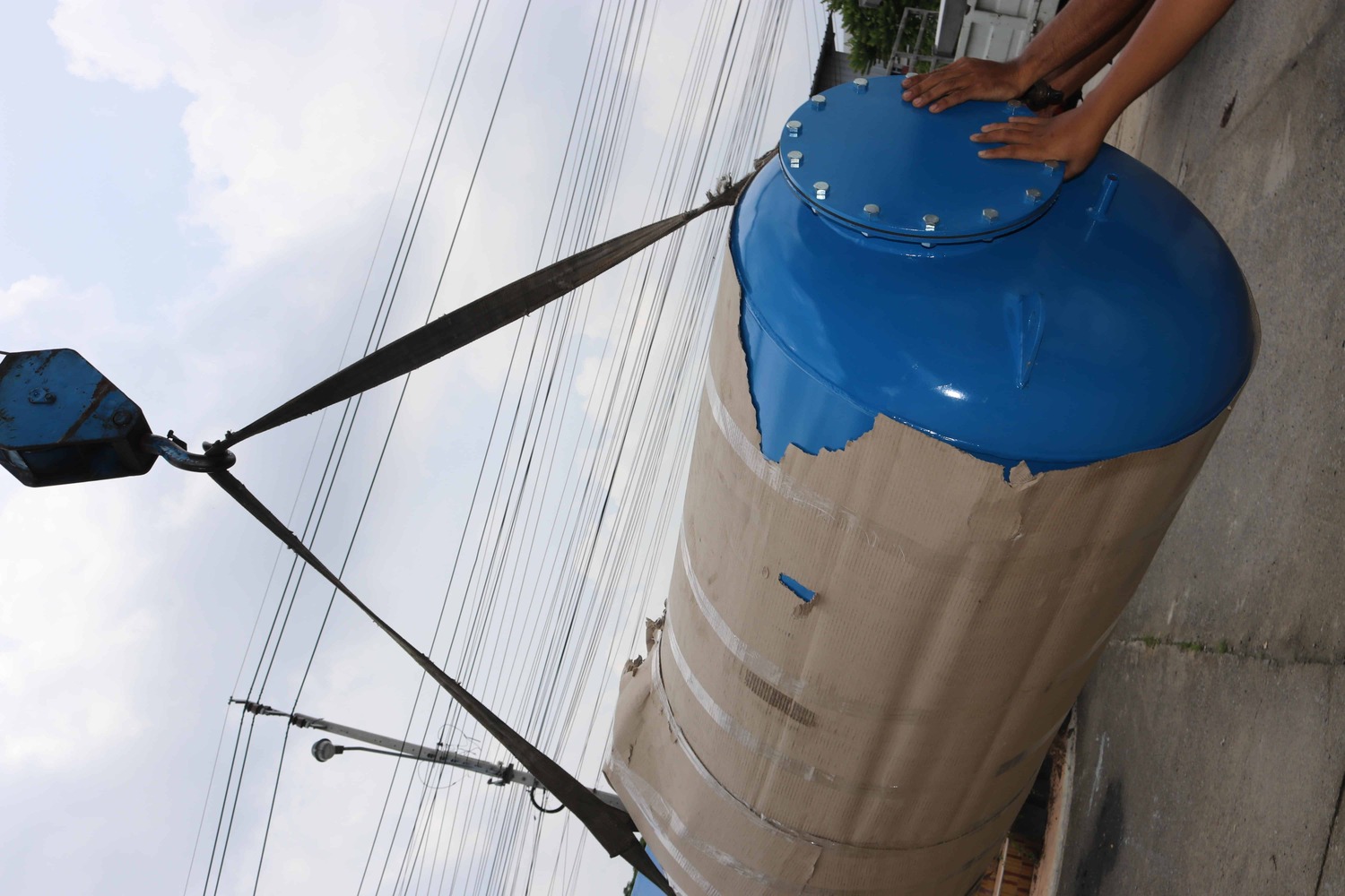 ถังกรองเหล็กขนาด64นิ้วสำหรับกรองน้ำบาดาล