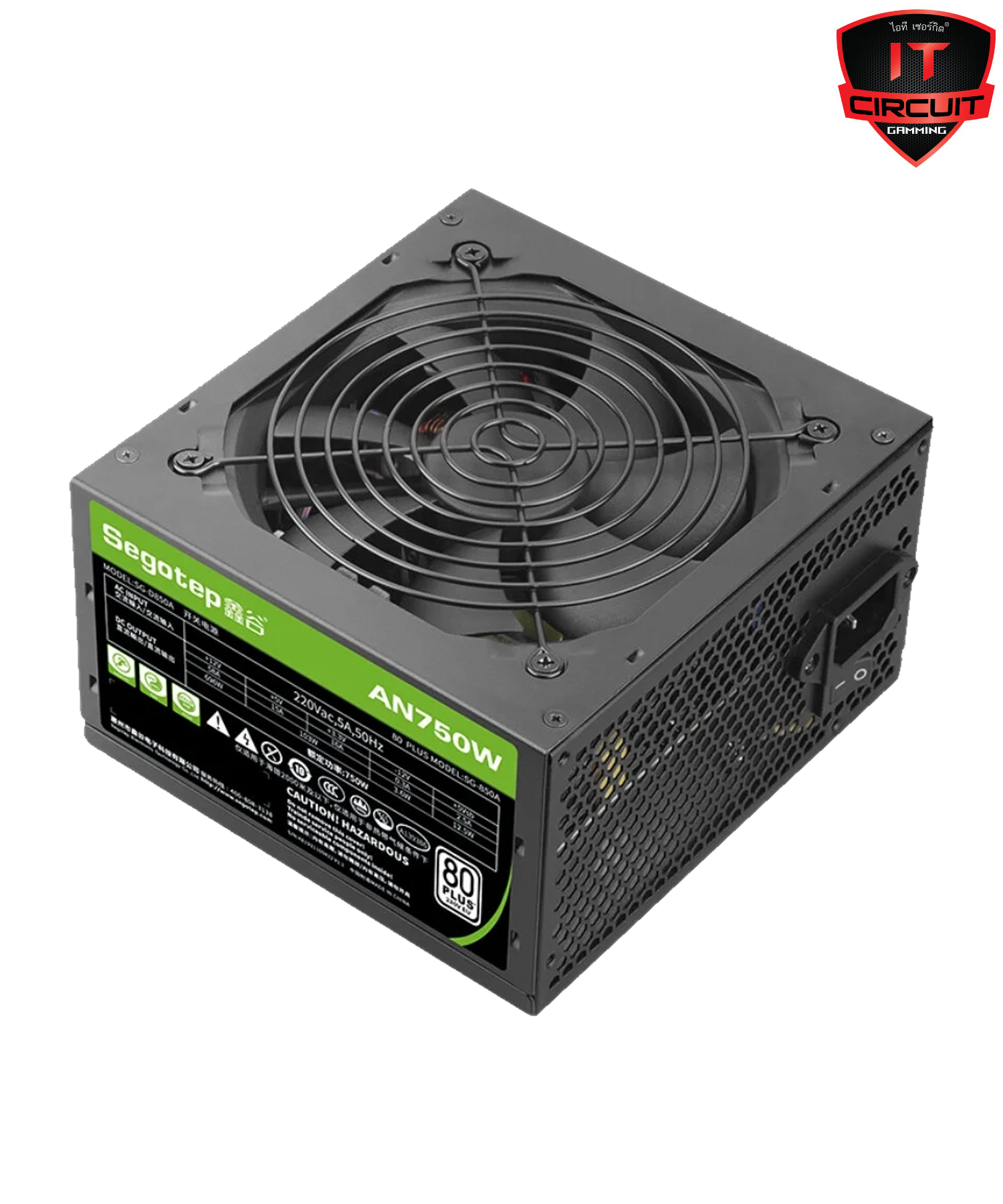 POWER SUPPLY (อุปกรณ์จ่ายไฟ) (80+ WHITE) 750W SEGOTEP AN750W