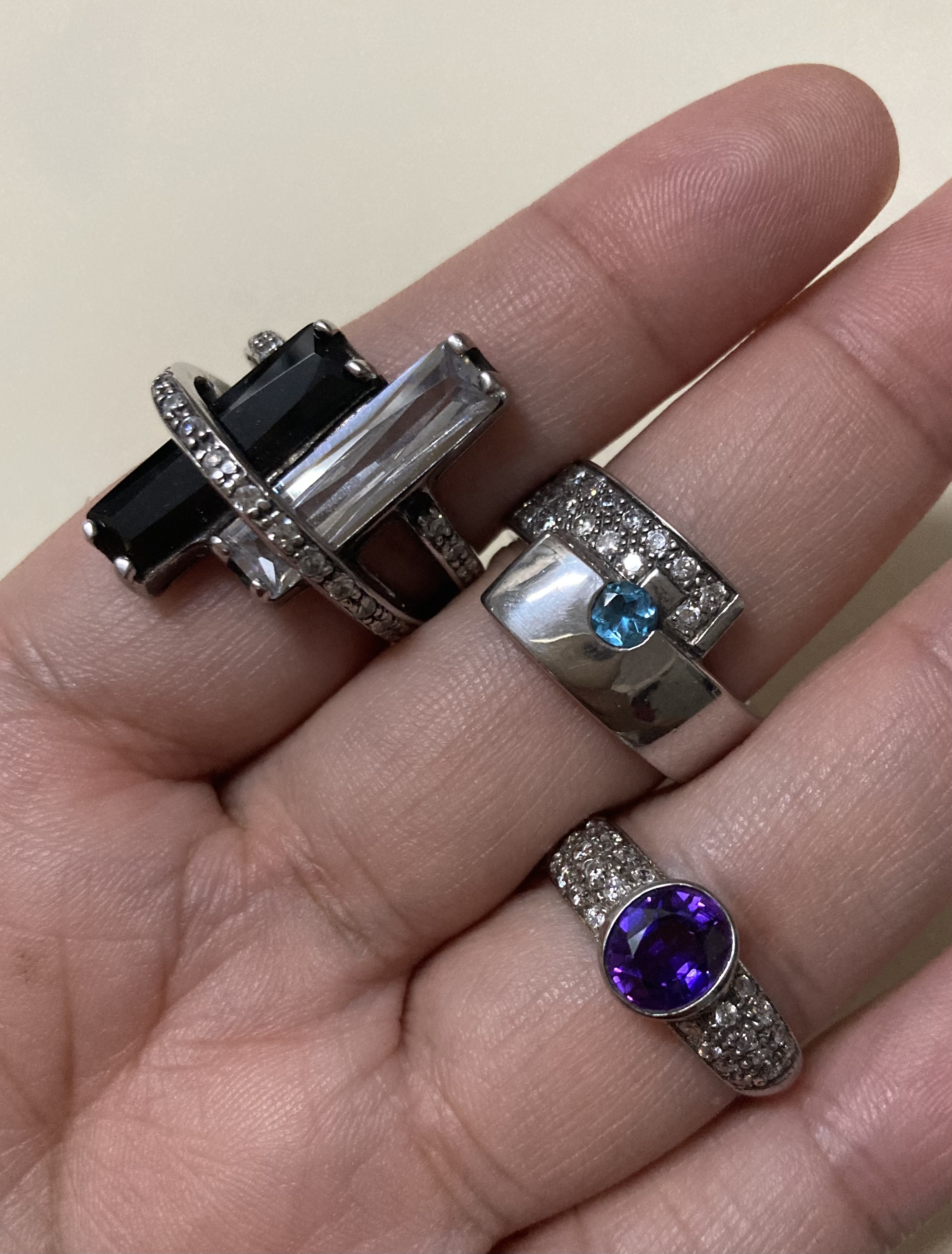 (ราคาเทๆเริ่มต้น590)แหวนเงินแท้ คละแบบ มีทั้งประดับพลอยแท้ เพชรCZ พลอยสังเคราะห์สวยหรู งานดีคุณภาพงาน จิวเวลรี่ราคาเบาหวิวจ้า