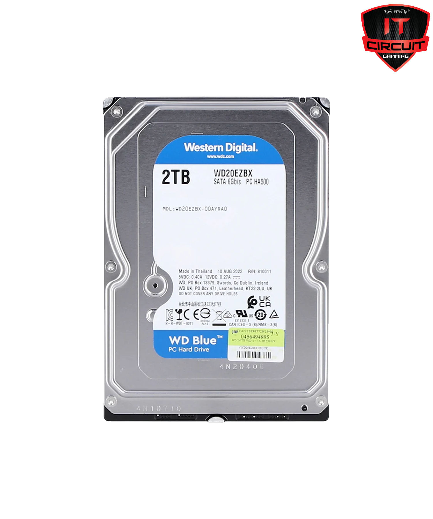 2 TB HDD WD BLUE (7200RPM, 256MB,SATA-3, WD20EZBX)