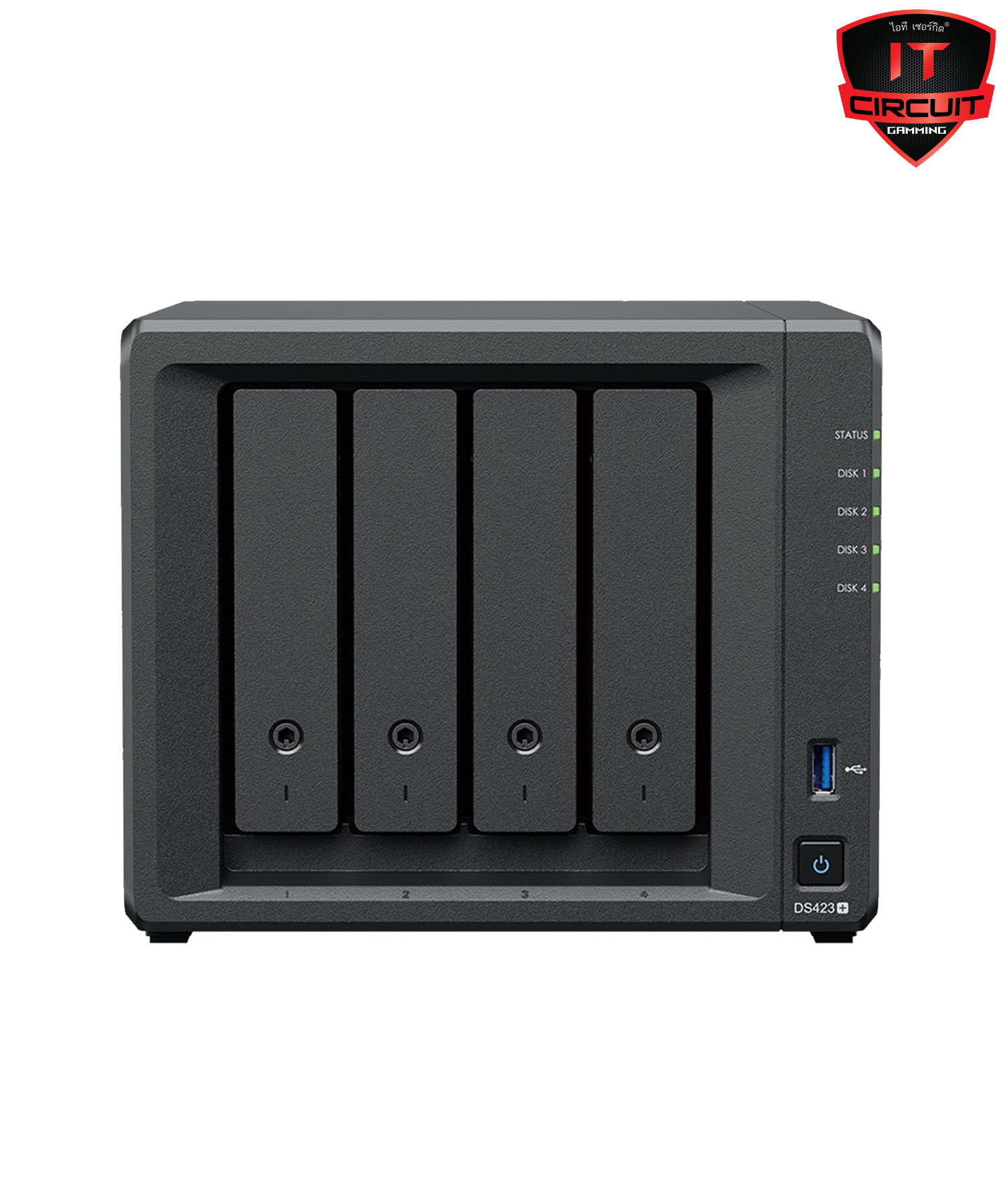 NAS (อุปกรณ์จัดเก็บข้อมูลบนเครือข่าย) SYNOLOGY DISKSTATION DS423+ (4 BAY - INTEL CELERON J4125 - 2 GB DDR4 NON-ECC SODIMM)