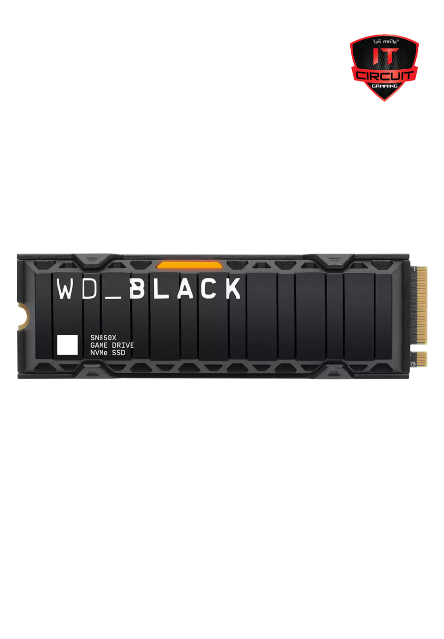 2 TB SSD (เอสเอสดี) WD BLACK SN850X WITH HEATSINK - PCIe 4x4/NVMe M.2 2280 (WDS200T2XHE)