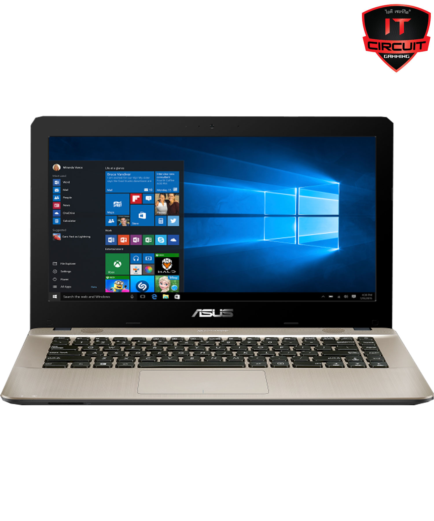 ASUS X441N / Intel Celeron N3350 / 4 GB / SSD 128GB / Onboard / Display 14.0"" LED / AC+Adapter 19V 1.75 A / ประกัน 1 เดือน โน้ตบุคมือสอง