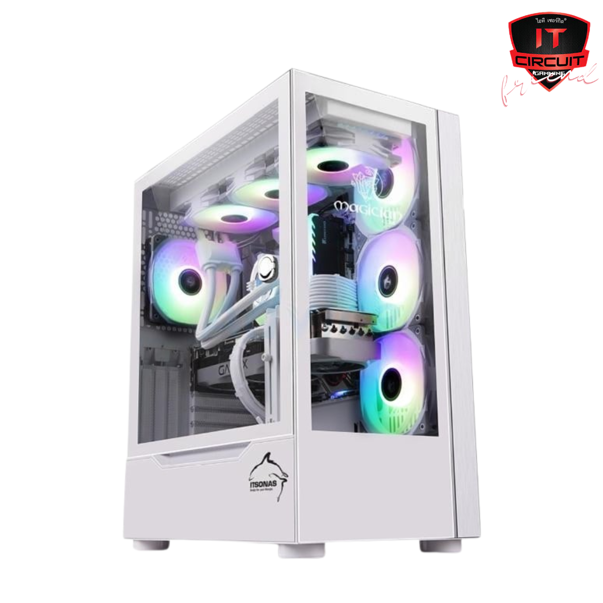 CASE (เคส) (NP) ITSONAS MAGICIAN ARGB TG WHITE (E-ATX)