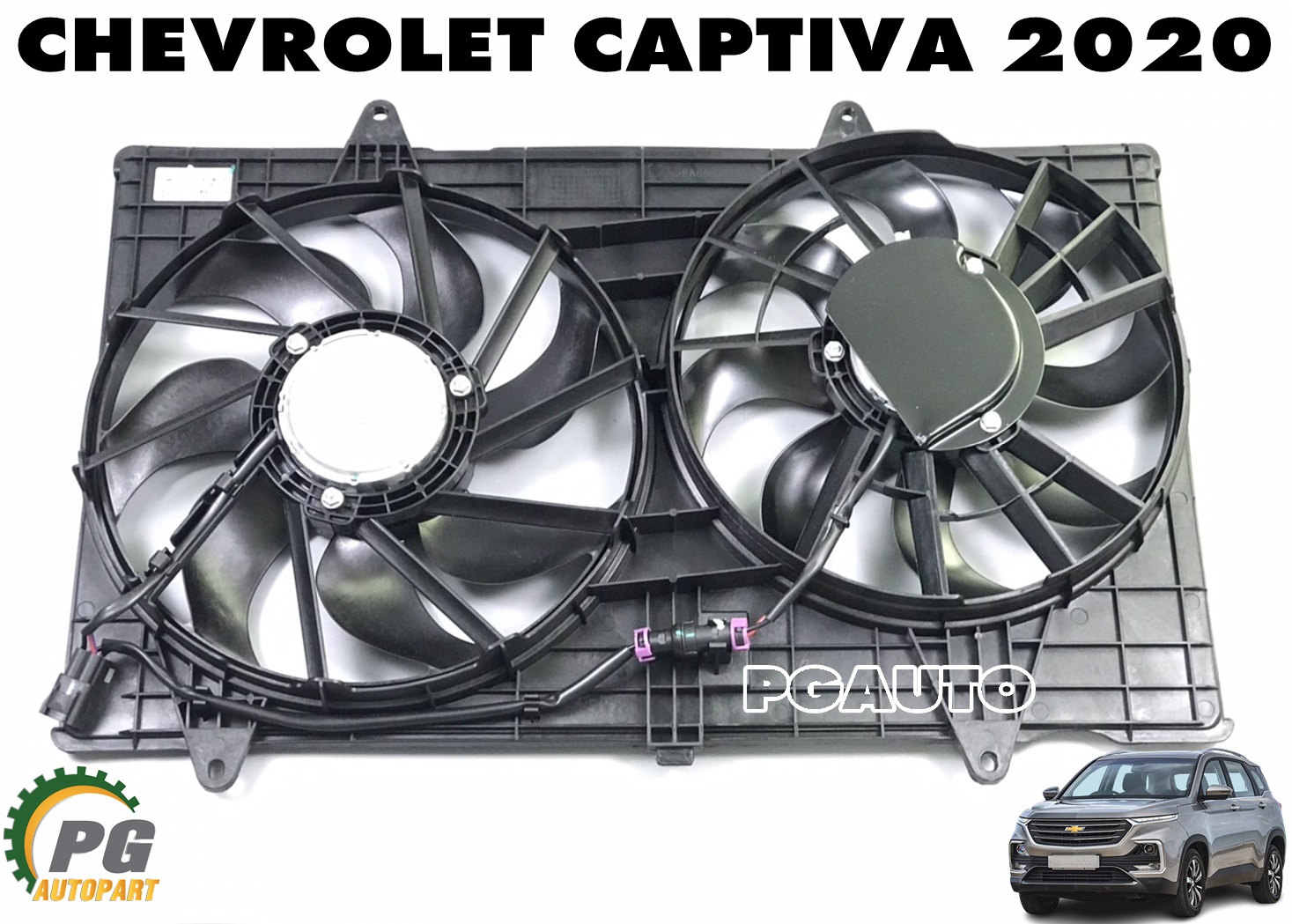 โครงพัดลมหม้อน้ำทั้งชุด CHEVROLET CAPTIVA 1.5 L TURBO ปี 2020-2022 (1ชิ้น) แท้ / รูปจริง
