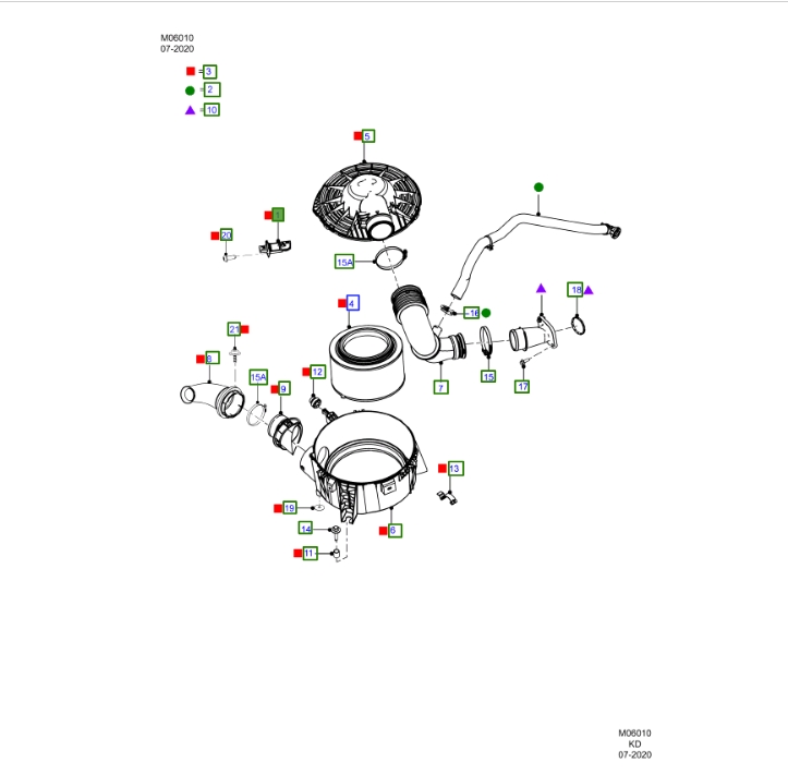 เซ็นเซอร์ควบคุมอากาศ (แอร์โฟร์) RANGER 2012-2015,EVEREST 2015-2018 2.2-3.2 (1ชิ้น) แท้ / รูปจริง
