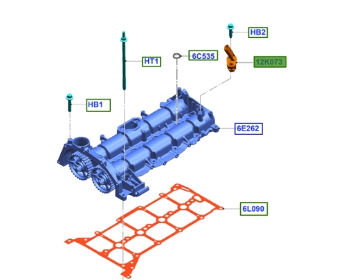 เซ็นเซอร์เพลาข้อเหวี่ยง+สายไฟ (CKP) / เซ็นเซอร์เพลาราวลิ้น FORD RANGER T8 ปี 2018-2022 , EVEREST 18 2.0 (1ชิ้น) แท้ / รูปจริง