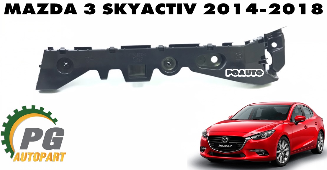 พลาสติกยึดปลายกันชนหลัง RH MAZDA 3 SKYACTIV ปี 2014-2018 (1ชิ้น) แท้ / รูปจริง