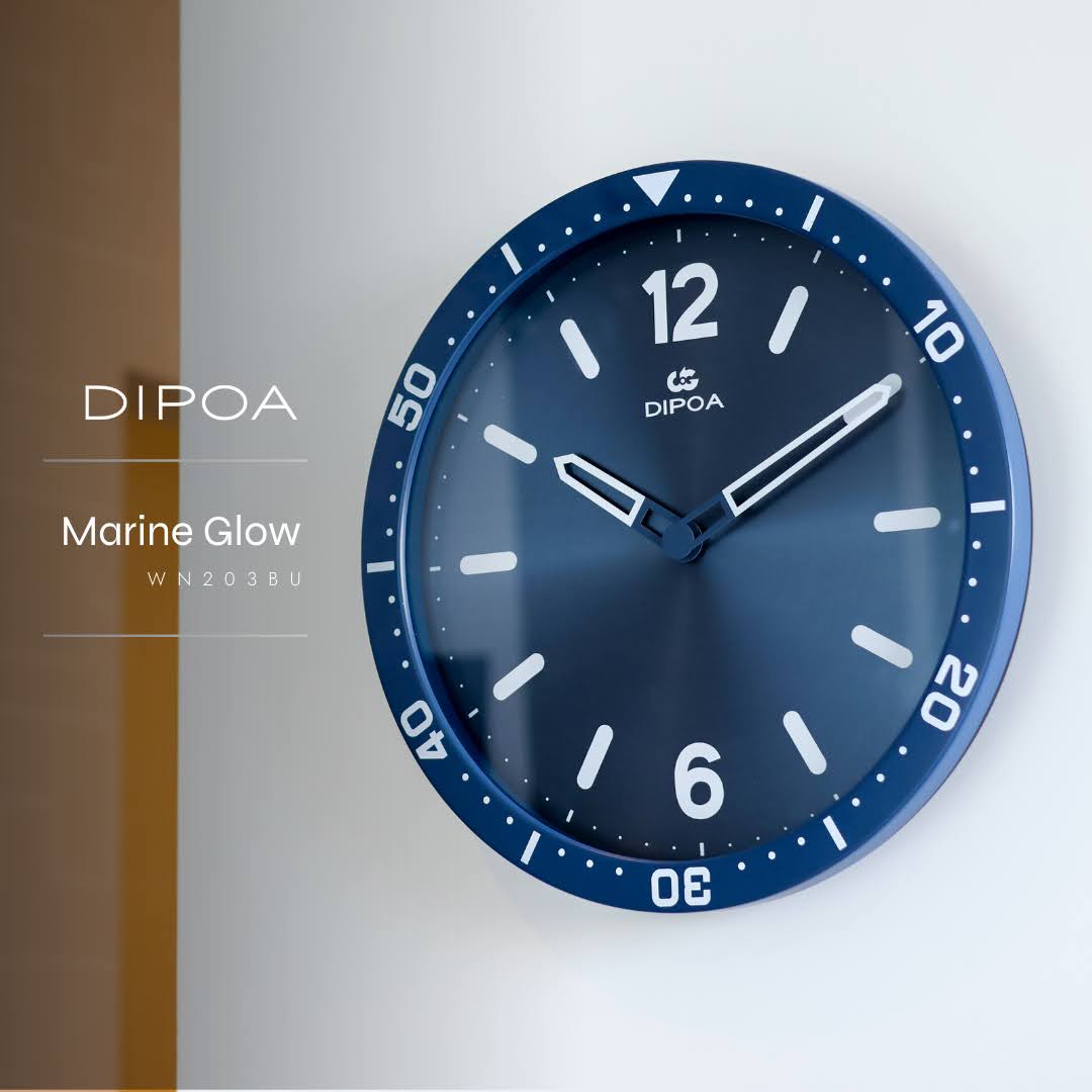 นาฬิกาแขวนผนัง นาฬิกาติดผนัง DIPOA รุ่นWN203BU