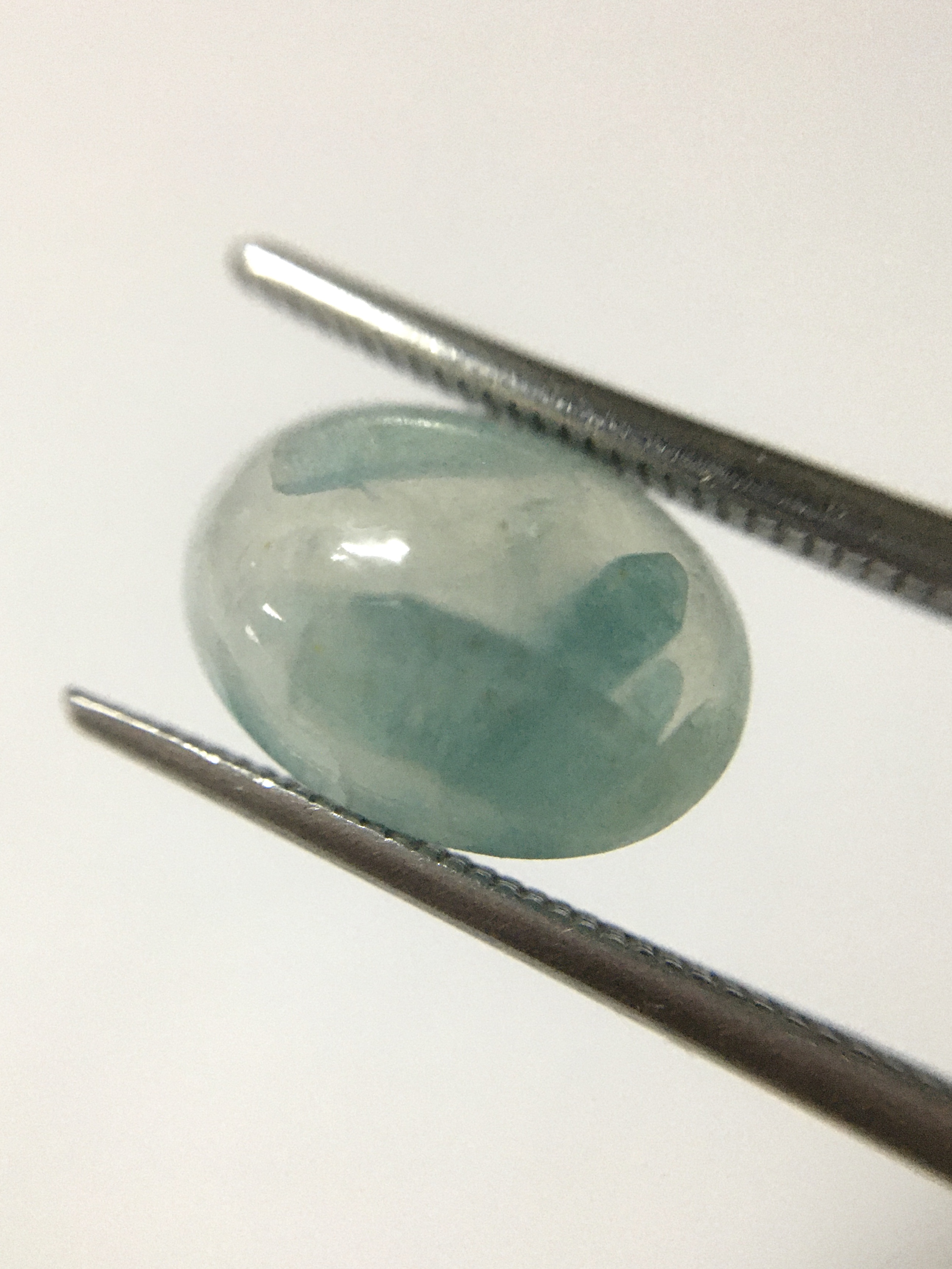 GRANDIDIERITE พลอยแท้ 2.68 กะรัต ทรงไข่ พลอยหายาก สีเขียวอมน้ำเงิน สวยแปลก น่าสะสม