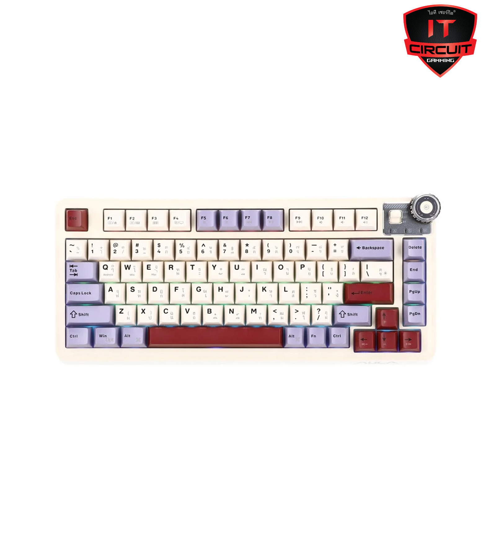 WIRELESS KEYBOARD (คีย์บอร์ดไร้สาย) AULA AU75 BEIGE (STAR-SW)
